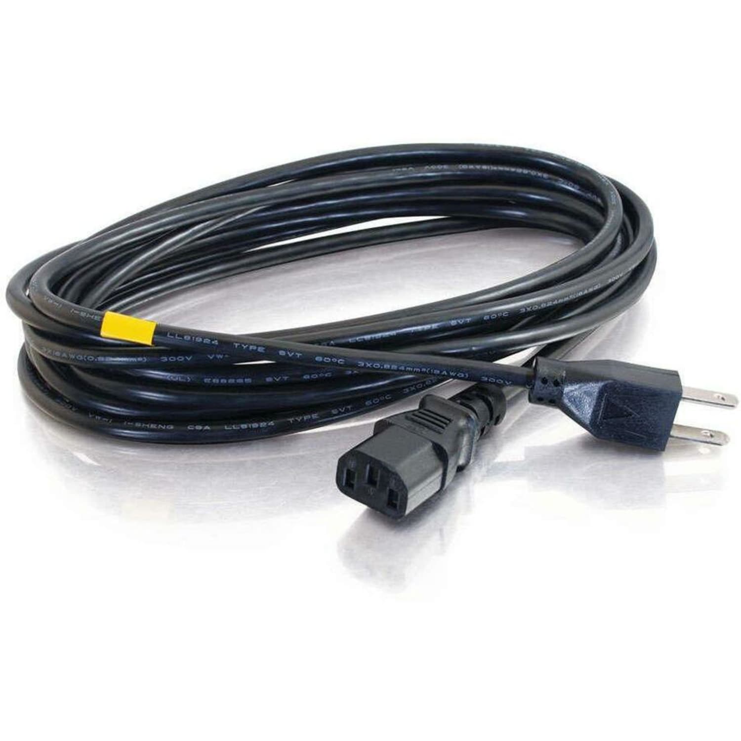 C2G 8ft Power Cord - 16 AWG - NEMA 5-15P to IEC320C13 - Computer Power - 8ftC2G 8ft 16 AWG Universal Power Cord (NEMA 5-15P to IEC320C13) TAA - Image 4