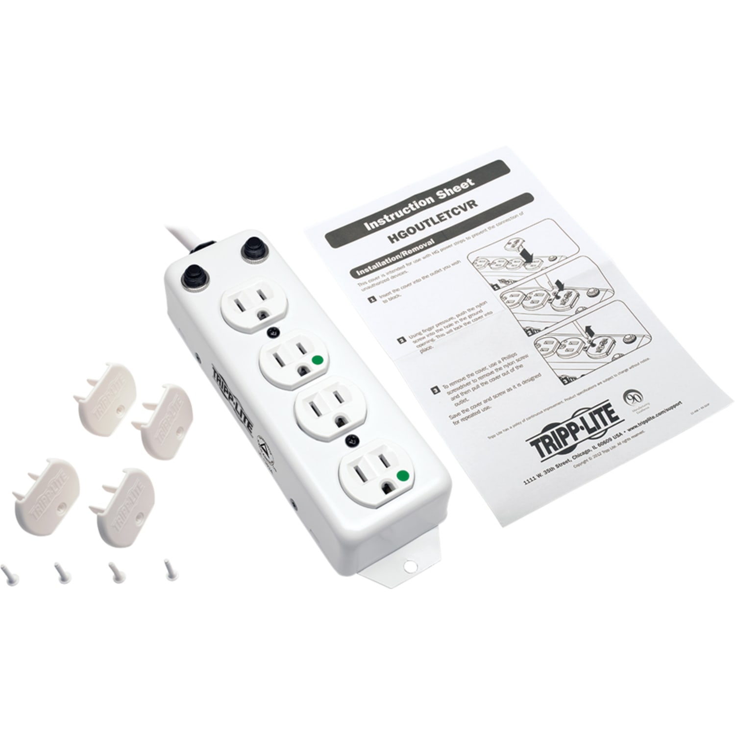 Tripp Lite Safe-IT Power Strip Medical Antimicrobial 120V 4 Outlet UL1363A 15ft Right Angle Cord - PS415HGOEMRA - Image 6
