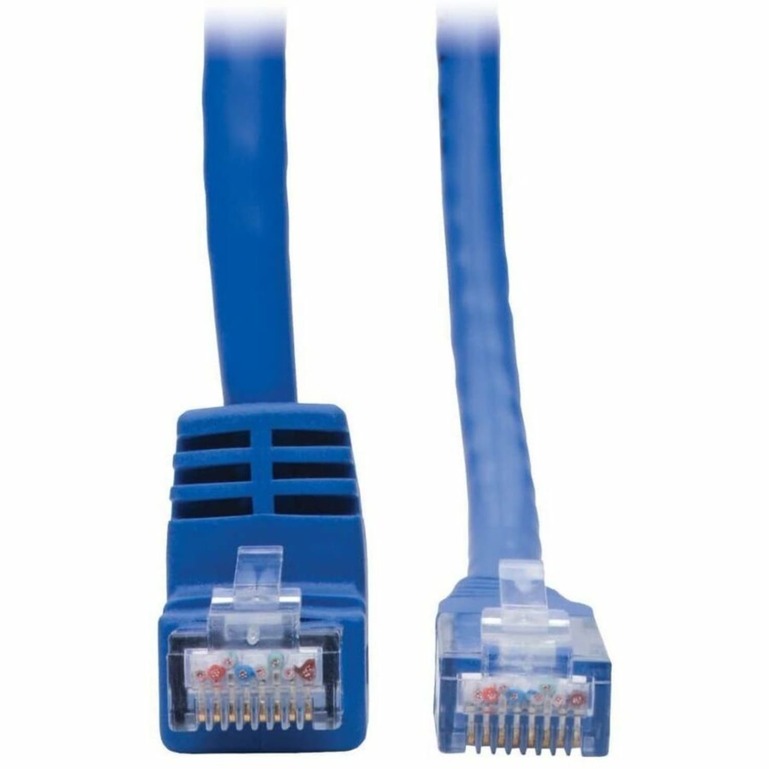 Tripp Lite Down-Angle Cat6 UTP Patch Cable (RJ45) - 1 ft., M/M, Gigabit, Molded, Blue - Image 5