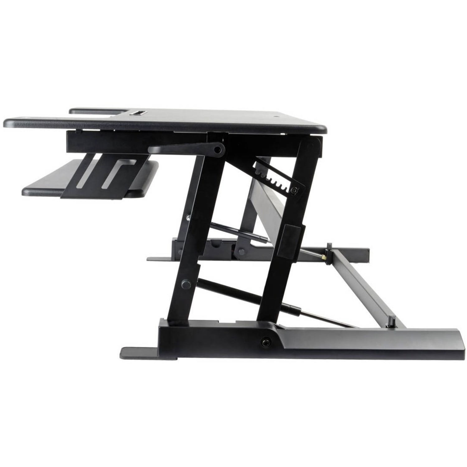 Eaton Tripp Lite Series WorkWise Height-Adjustable Sit-Stand Desktop Workstation - Standing desk converter - rectangular with contoured side - black - black base - Image 4