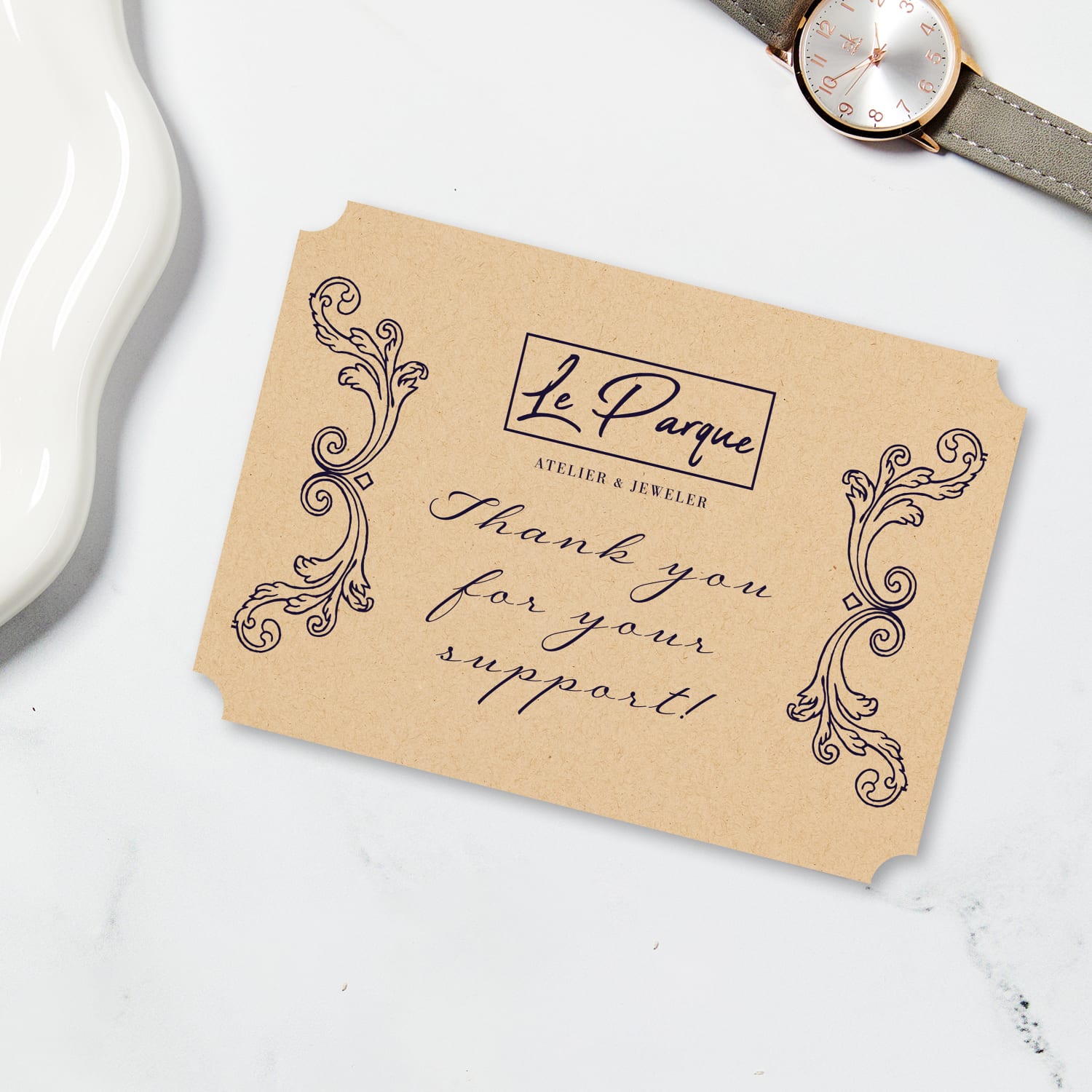 Avery Printable Invitation Cards, 5in x 7in Rectangle Scalloped Edge, Kraft Brown, Pack Of 100 - Image 5