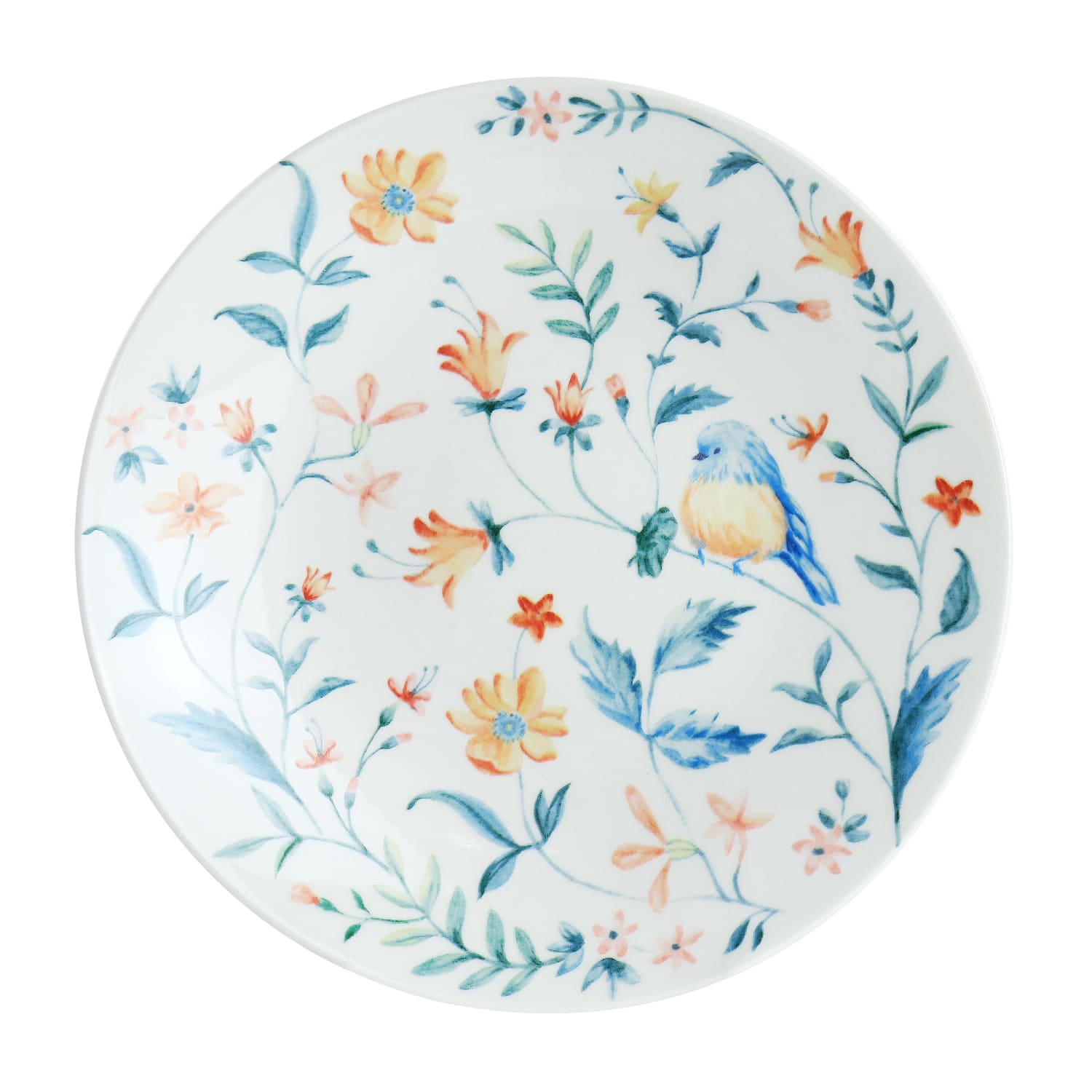 Gibson Home Butterfly Floral 16-Piece Fine Ceramic Dinnerware Set, White - Image 3