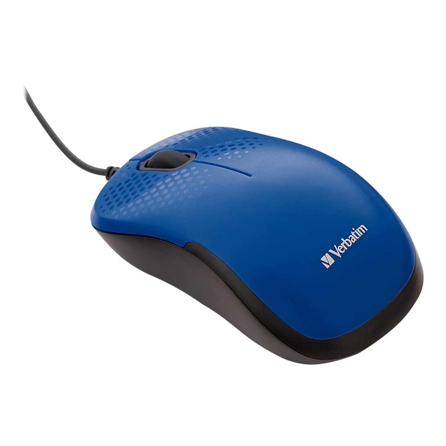 Verbatim Silent Corded Optical - Mouse - ergonomic - optical - 3 buttons - wired - USB - blue - Image 3