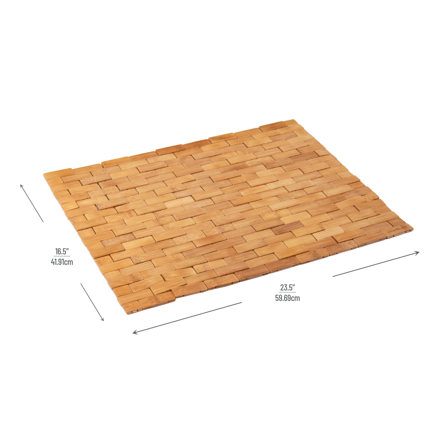 Mind Reader Roll Up Bamboo Bath Mat, x 2/3in H 16-1/2in W x 23-1/2in L, Brown - Image 4