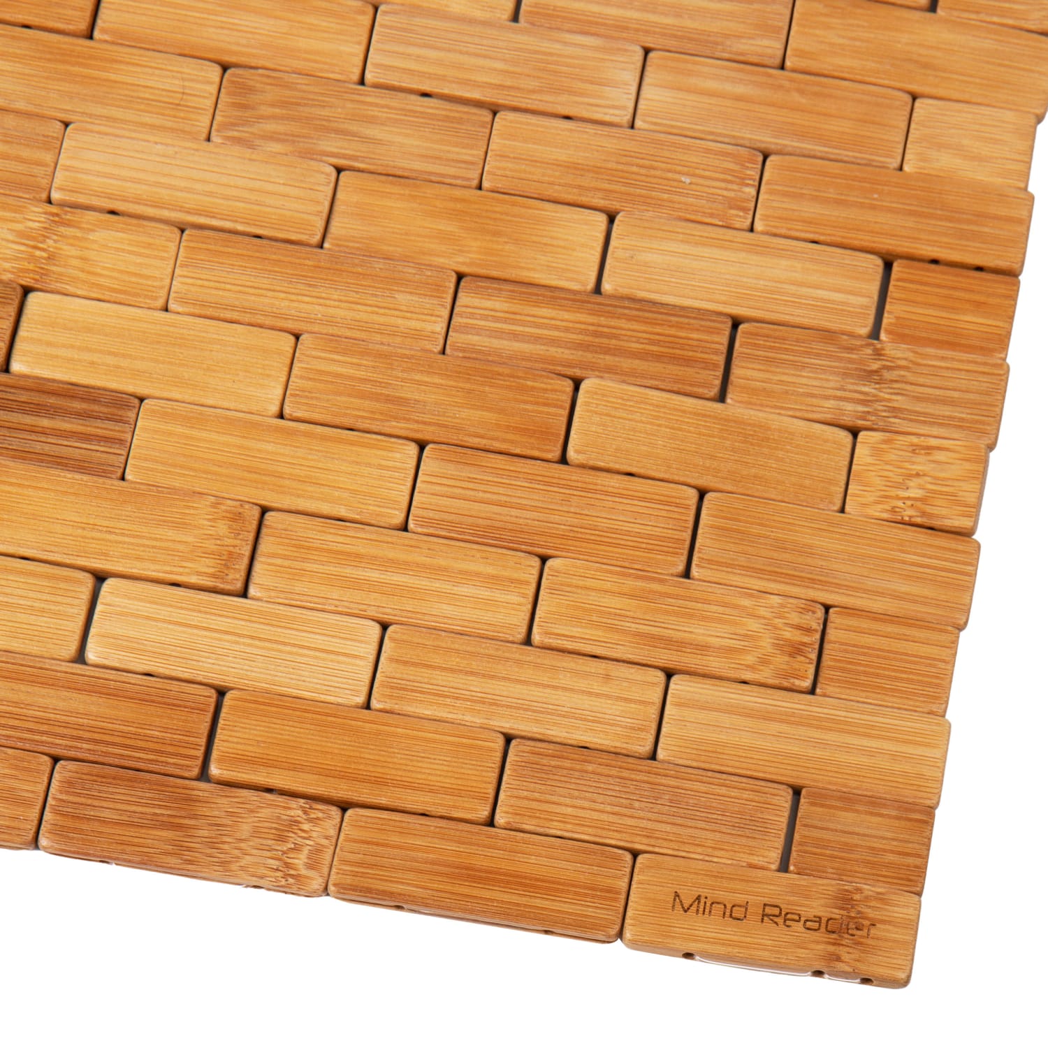 Mind Reader Roll Up Bamboo Bath Mat, x 2/3in H 16-1/2in W x 23-1/2in L, Brown - Image 6