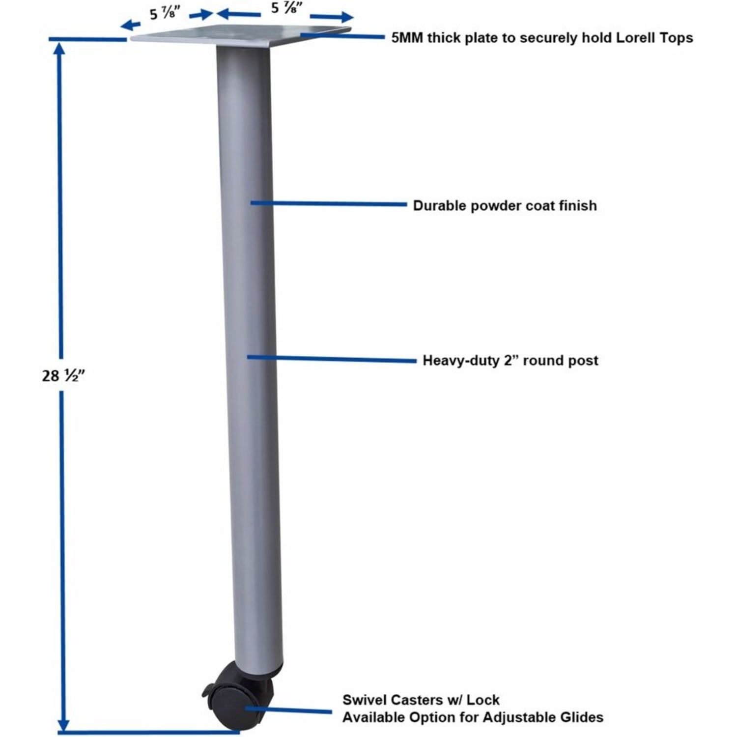 Lorell Invent Training Table Components, 60804 - Image 4