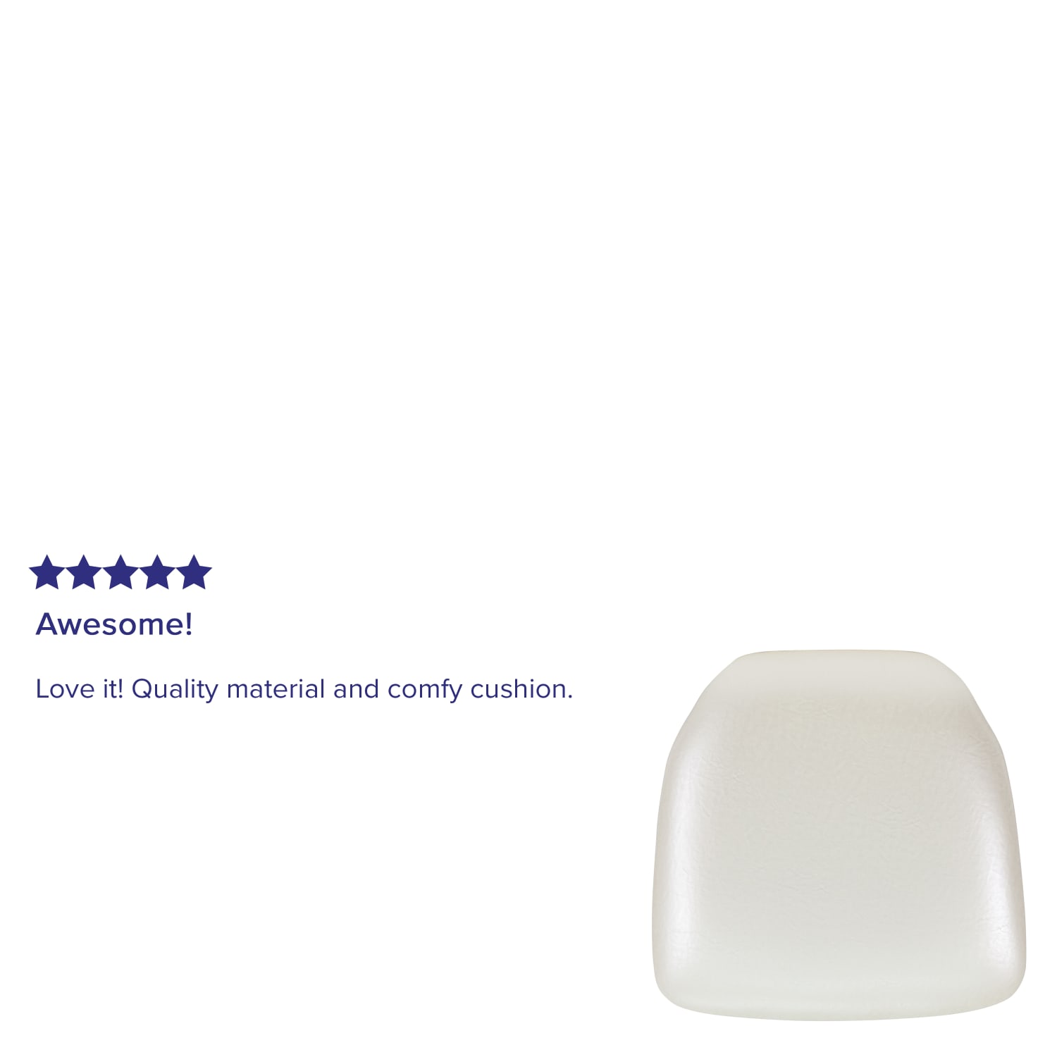 Flash Furniture Chiavari Chair Cushion Hard Vinyl 2inH x 15 12inW x 15 12inD Ivory PopularChairscom