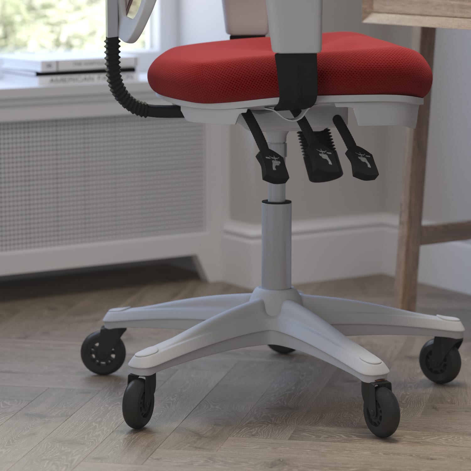 Flash Furniture Nicholas Ergonomic Mesh MidBack Multifunction Executive Swivel Office Chair RedWhite PopularChairscom Flash Furniture Nicholas Ergonomic Mesh Mid Back Multifunction Executive Swivel Office Chair RedWhite PopularChairscom
