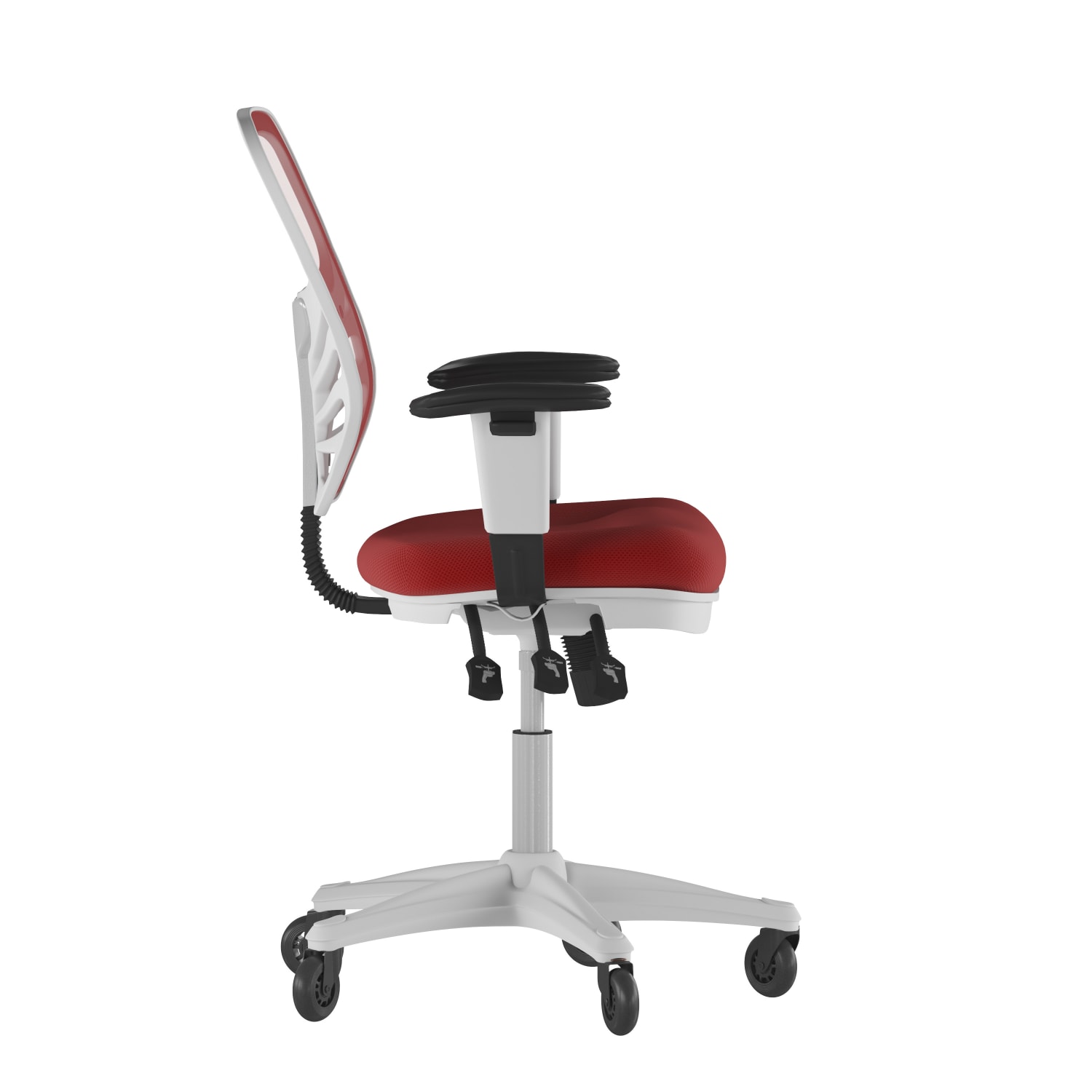 Flash Furniture Nicholas Ergonomic Mesh MidBack Multifunction Executive Swivel Office Chair RedWhite PopularChairscom Flash Furniture Nicholas Ergonomic Mesh Mid Back Multifunction Executive Swivel Office Chair RedWhite PopularChairscom
