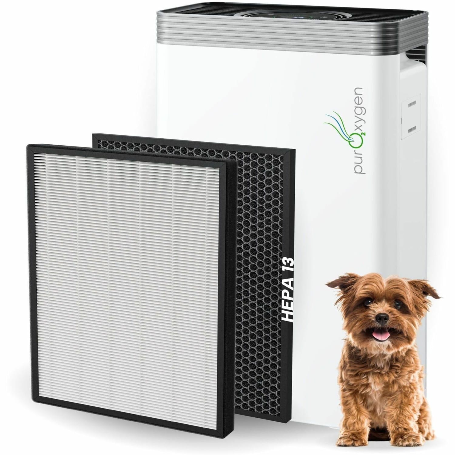 PURO2XYGEN P500 Air Purifier - HEPA, True HEPA, Activated Carbon - 1650 Sq. ft.
