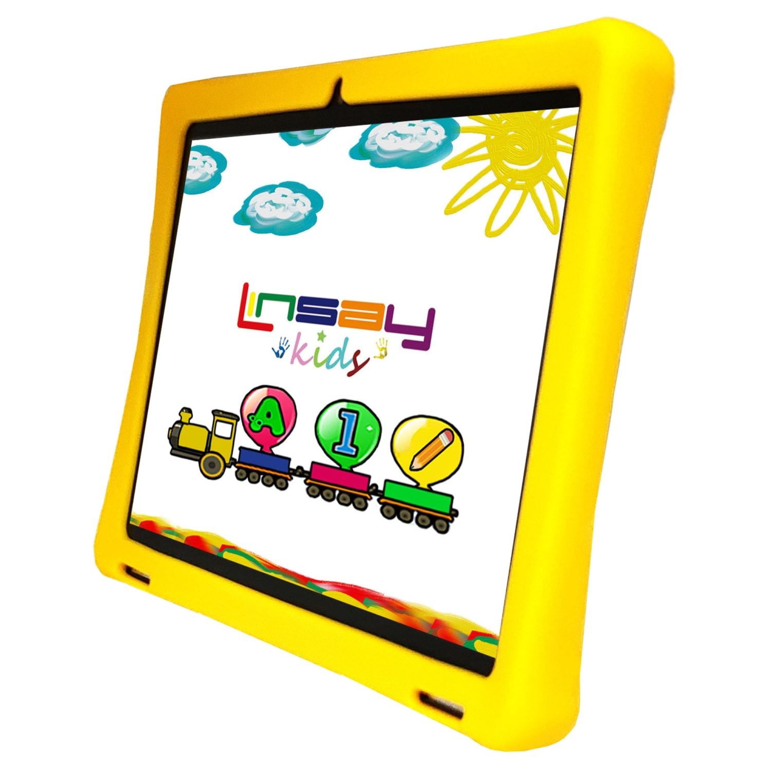 Linsay F10IPS Tablet, 10.1in Screen, 2GB Memory, 64GB Storage, Android 13, Yellow - Image 3