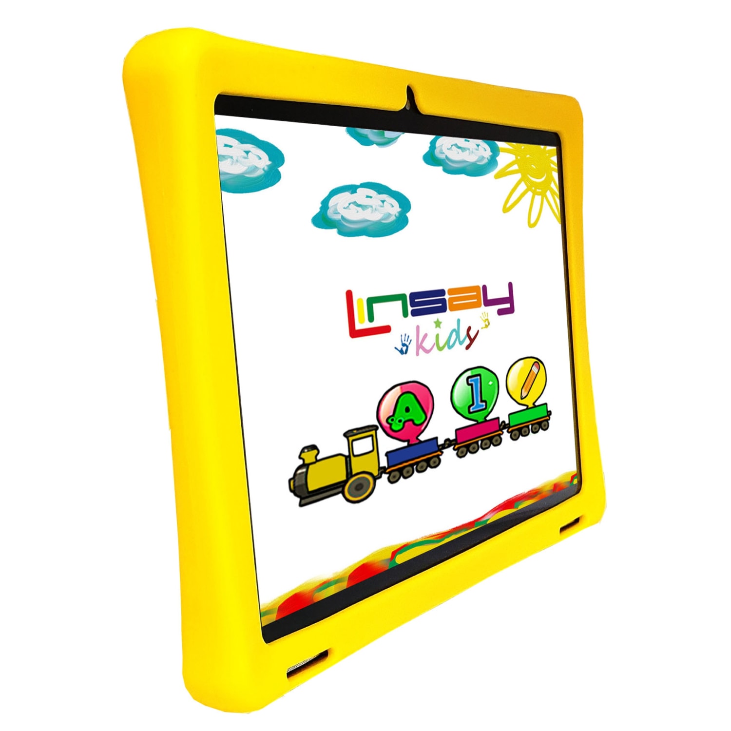 Linsay F10IPS Tablet, 10.1in Screen, 2GB Memory, 64GB Storage, Android 13, Yellow - Image 4