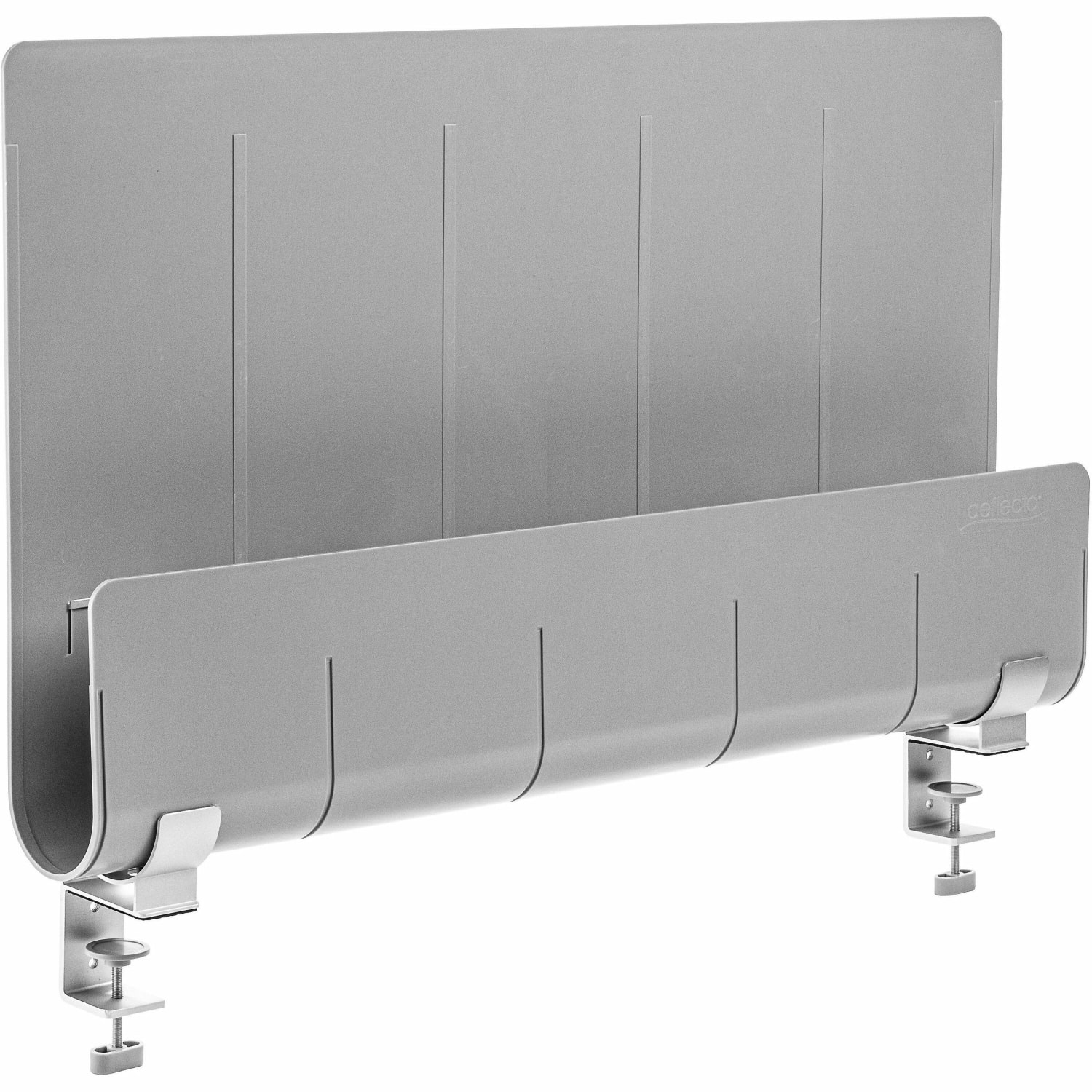 Deflecto Standing Desk Privacy Panel Organizer, Gray - Image 5