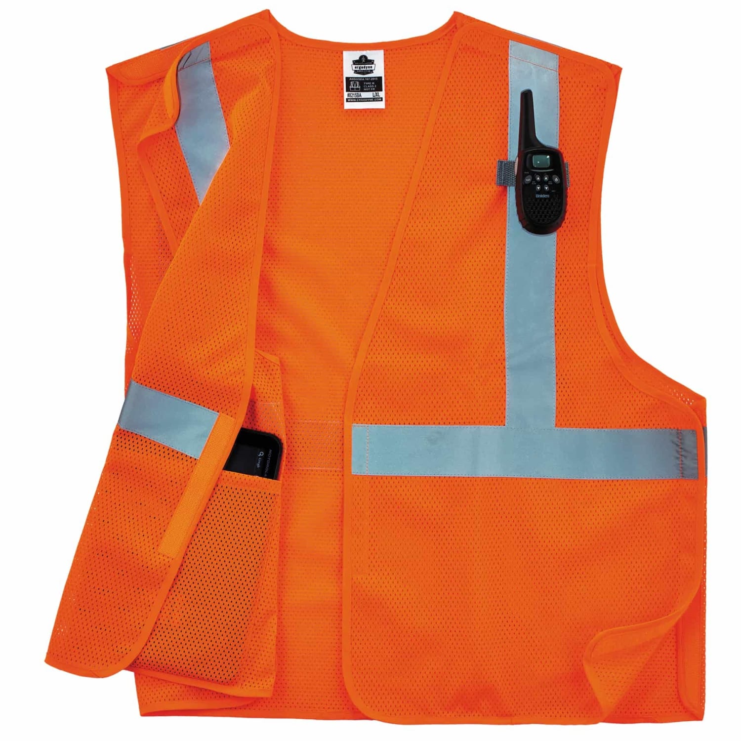 Ergodyne GloWear Safety Vest, Econo Breakaway, Type-R Class 2, X-Small, Orange, 8215BA - Image 4