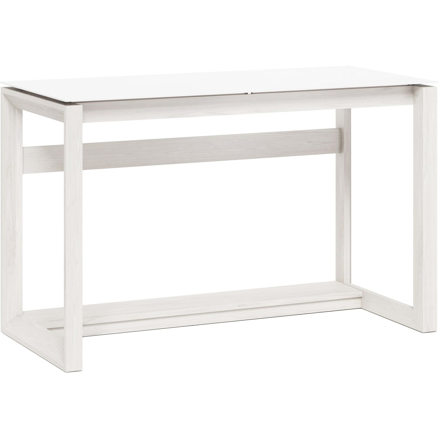 Whalen Cecile 48inW Writing Desk, Snowdrift White/White Oak - Image 5