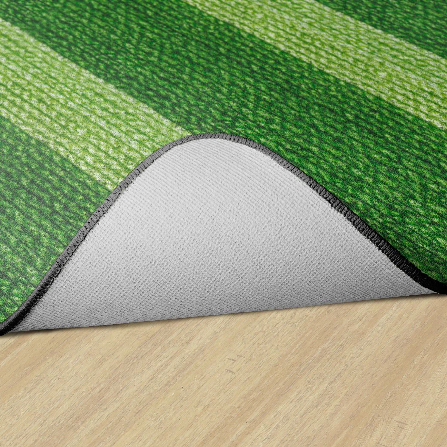 Flagship Carpets Basketweave Stripes Classroom Rug, 7 1/2ft x 12ft, Green - Image 4