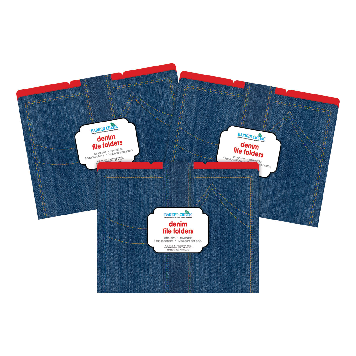 Barker Creek Tab File Folders, Letter Size, Denim, Pack Of 36 Folders - Image 4