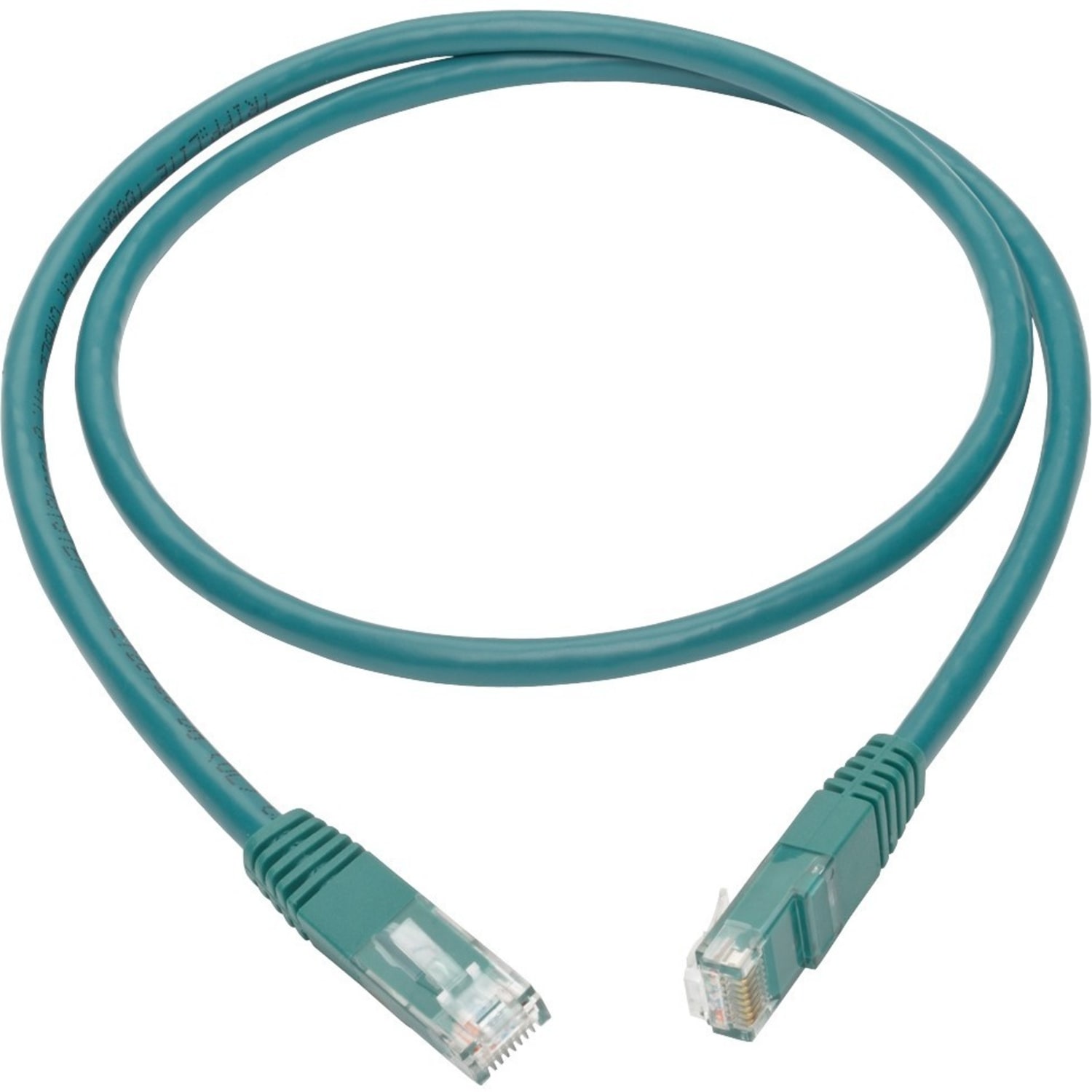 Tripp Lite 3ft Cat6 Gigabit Molded Patch Cable RJ45 M/M 550MHz 24 AWG Green - 128 MB/s - Patch Cable - N200003GN - Image 3