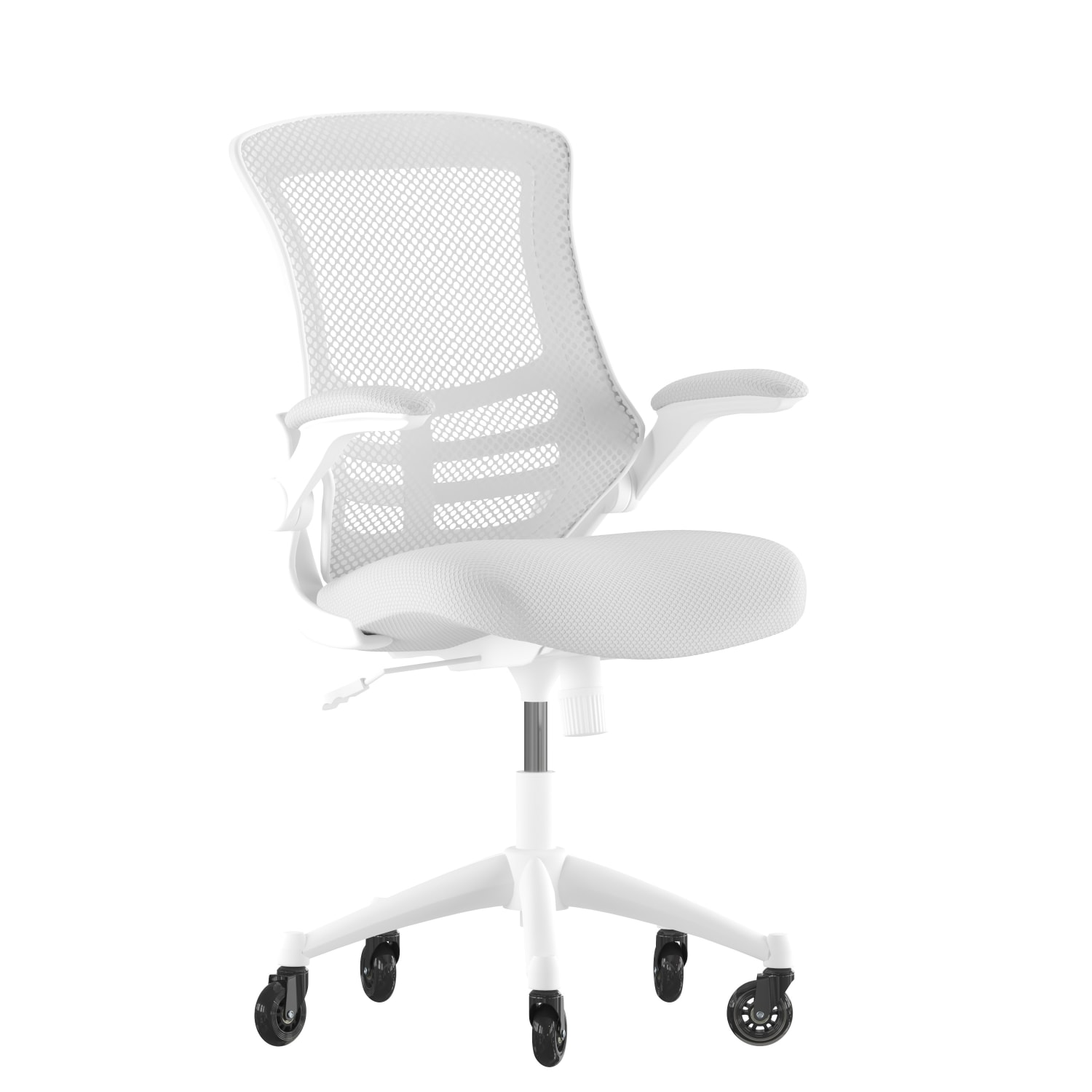 Flash Furniture Kelista Ergonomic Mesh Mid Back Swivel Task Chair Light GrayWhite PopularChairscom