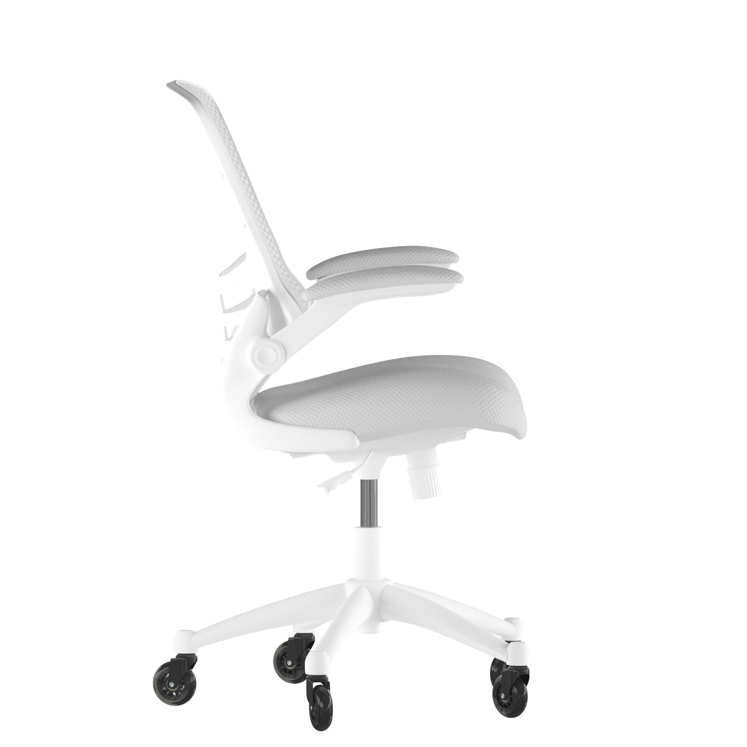 Flash Furniture Kelista Ergonomic Mesh Mid Back Swivel Task Chair Light GrayWhite PopularChairscom