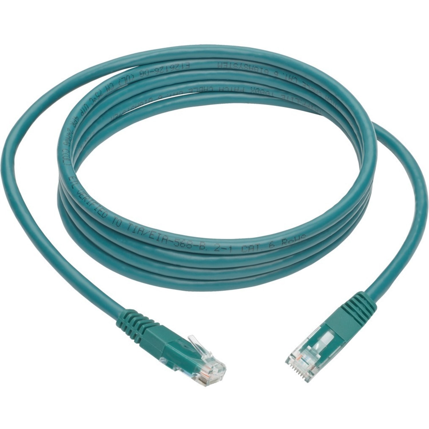 Tripp Lite 7ft Cat6 Gigabit Molded Patch Cable RJ45 M/M 550MHz 24 AWG Green - Category 6 - N200007GN - Image 3