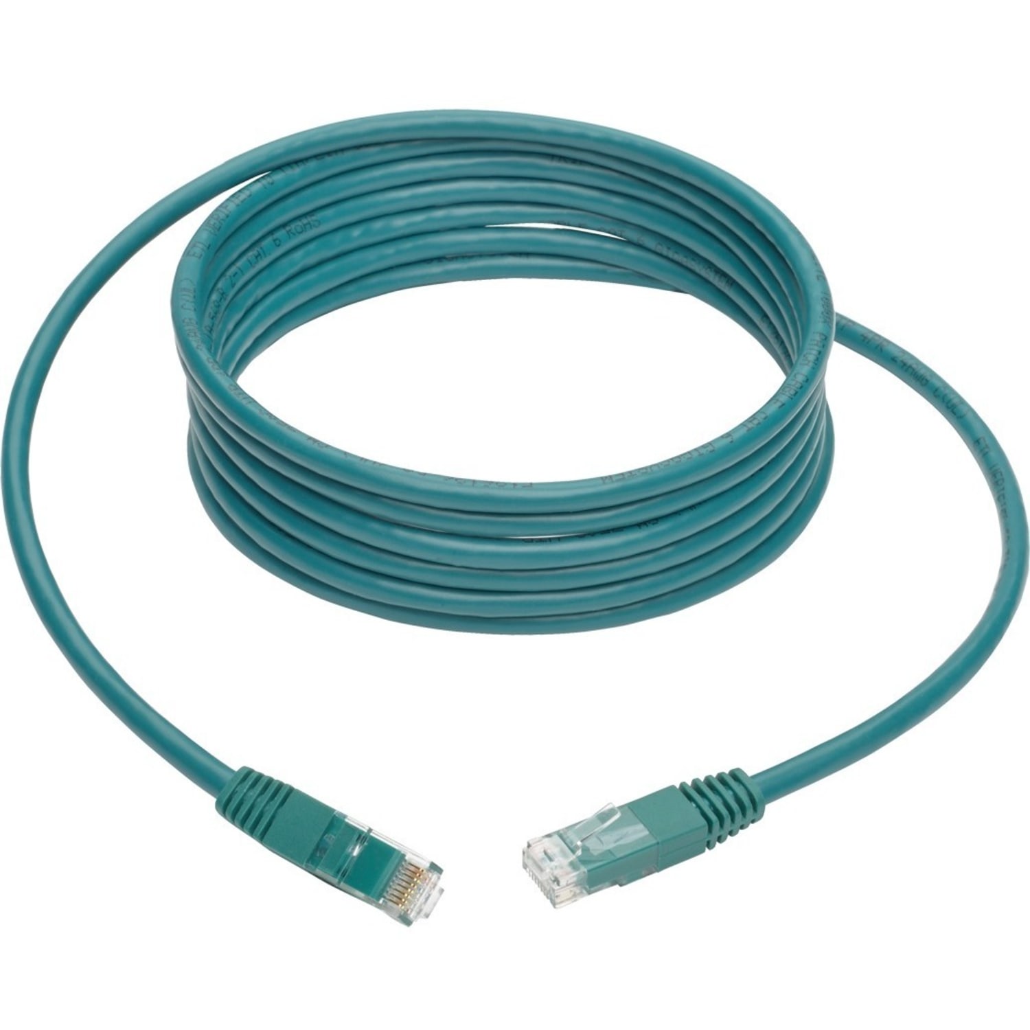 Tripp Lite 10ft Cat6 Gigabit Molded Patch Cable RJ45 M/M 550MHz 24AWG Green - 128 MB/s - Patch Cable - N200010GN - Image 3