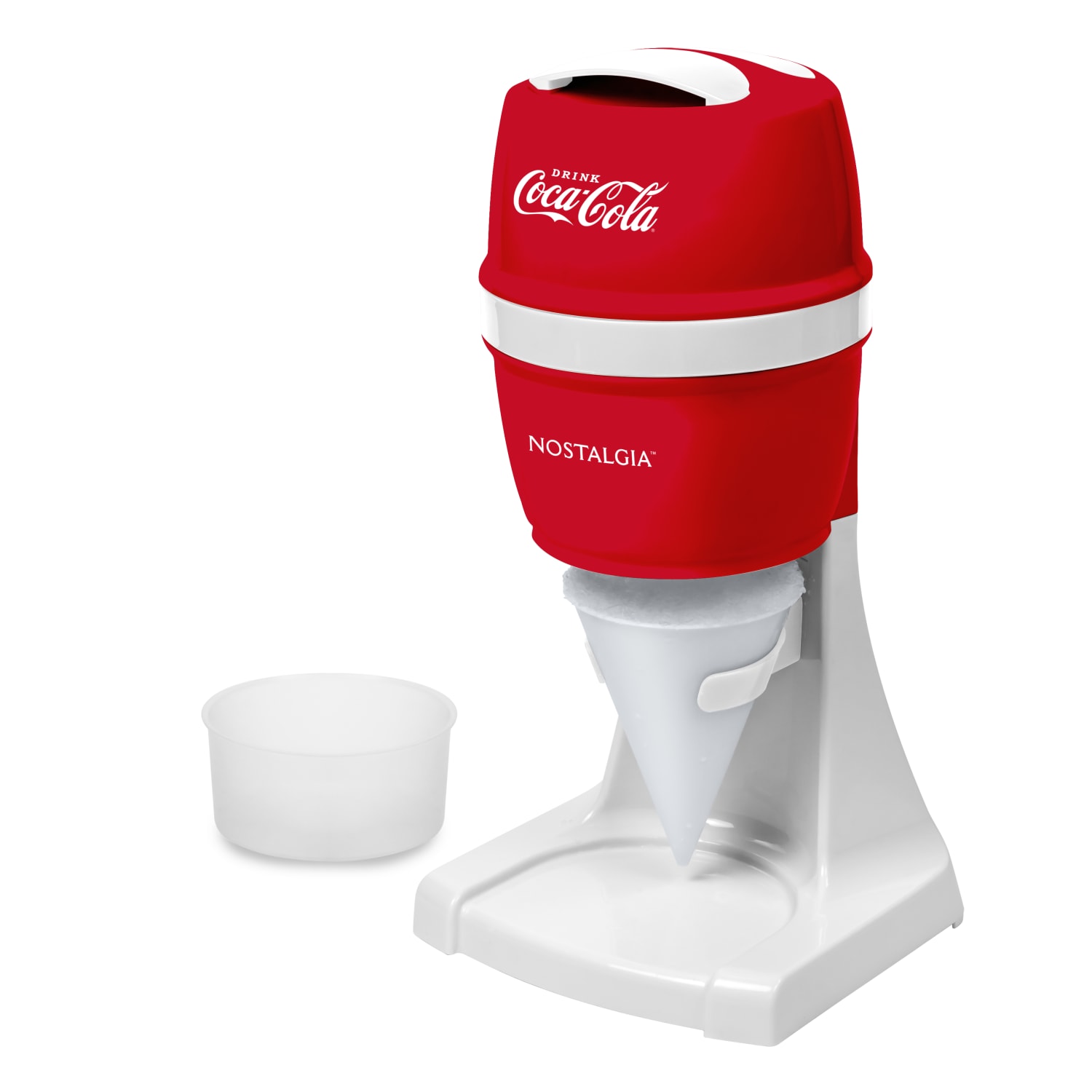 Coca-Cola CKESHVICE2CR Electric Shaved Ice & Snow Cone Maker, 6-1/4in x 12-15/16in, Red - Image 4