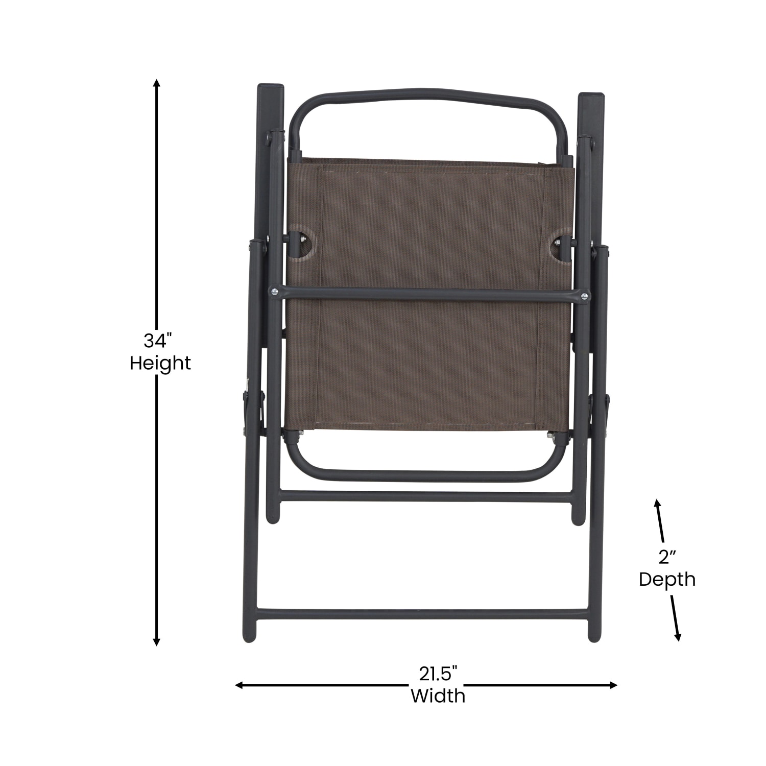 Flash Furniture Mystic Folding Outdoor Patio Sling Chairs with Armrests BrownBlack Set Of 2 Chairs PopularChairscom Flash Furniture Mystic Folding Outdoor Patio Sling Chairs with Armrests BrownBlack Set Of 2 Chairs PopularChairscom