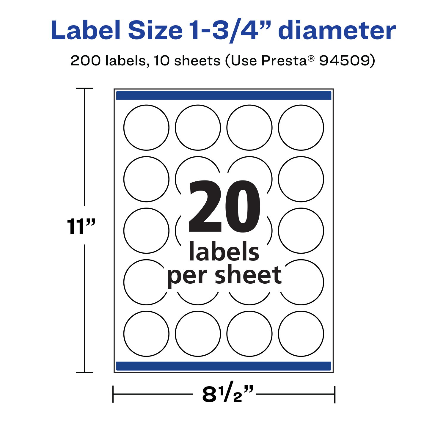 Avery Waterproof Permanent Labels With Sure Feed, 94509-WMF10, Round, 1-3/4in Diameter, White, Pack Of 200 - Image 6