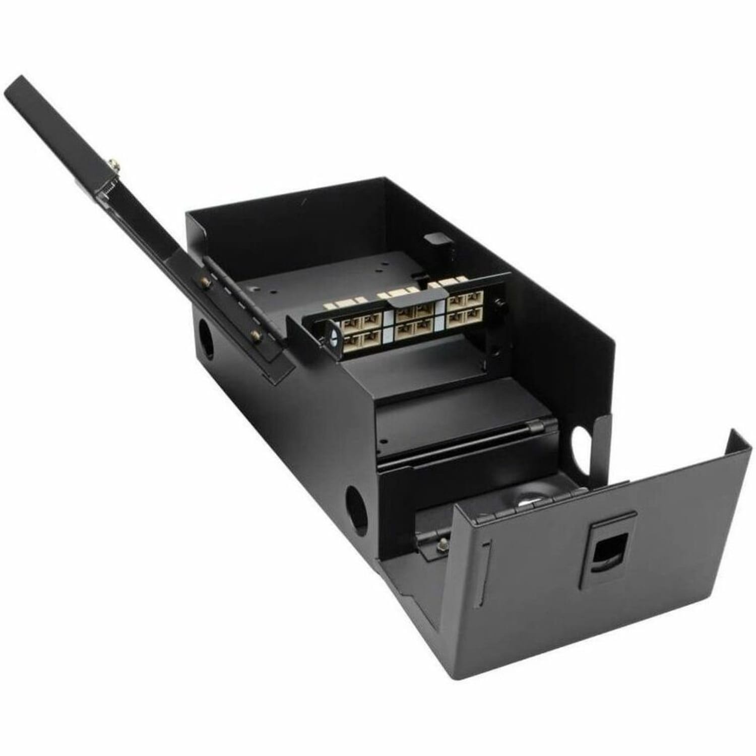 Eaton Tripp Lite Series Fiber Optic Wallmount Distribution Enclosure, 2-Panel Capacity - Fiber-optic distribution box - wall mountable - black - Image 3