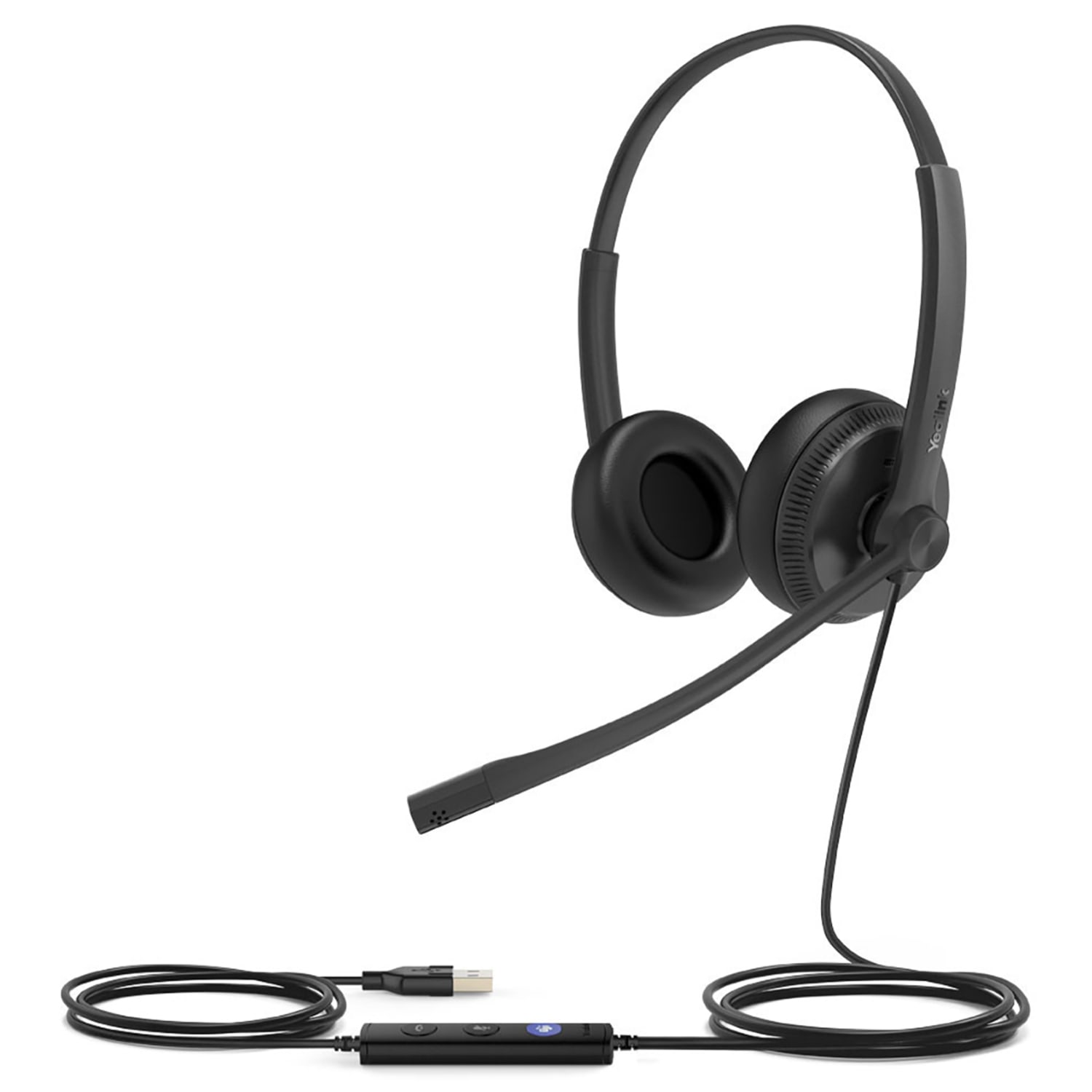 Yealink Dual Teams USB Wired Headset, Black, YEA-UH34-DUAL-TEAM