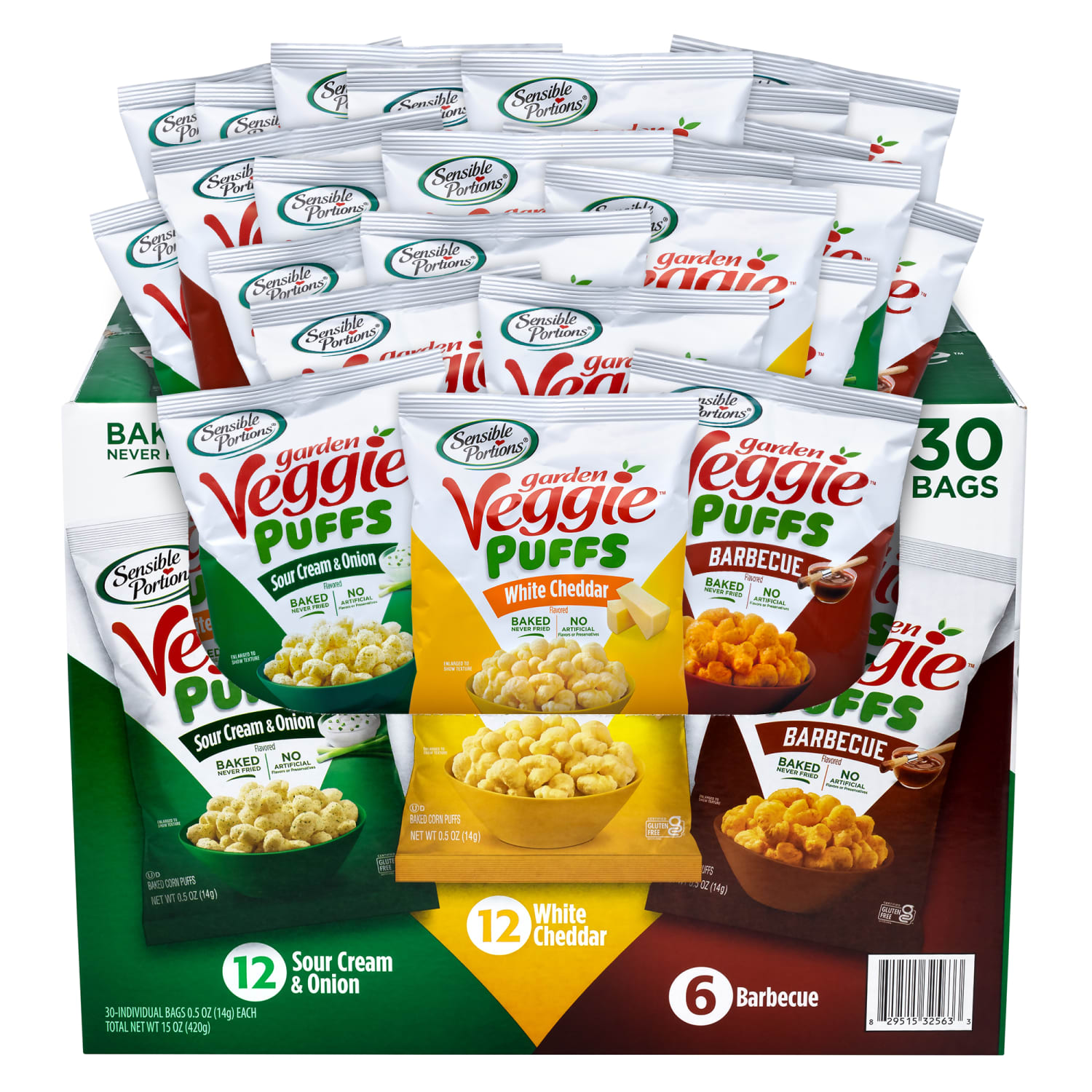 Sensible Portions Garden Veggie Puffs Variety Pack, 0.5 Oz, Pack Of 30 - Image 3