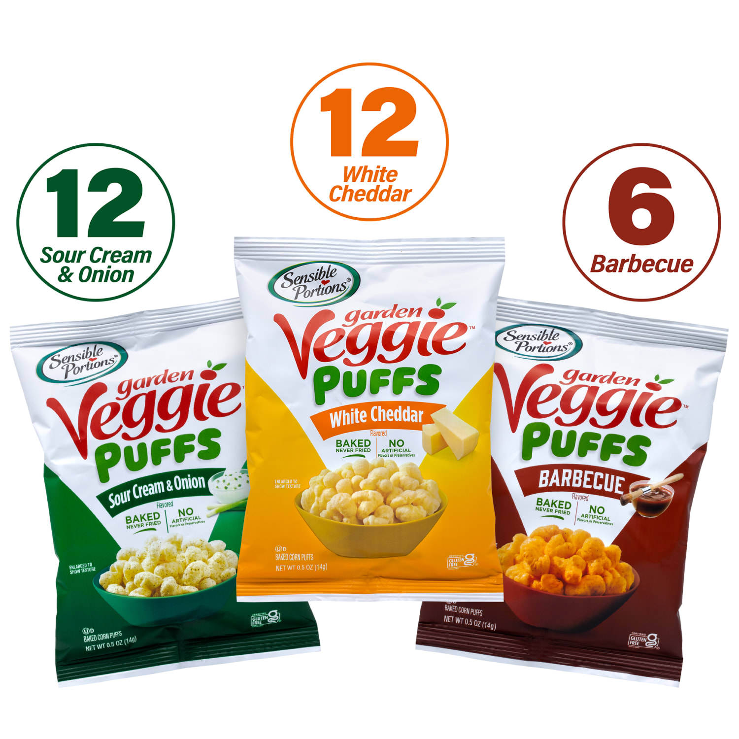 Sensible Portions Garden Veggie Puffs Variety Pack, 0.5 Oz, Pack Of 30 - Image 4