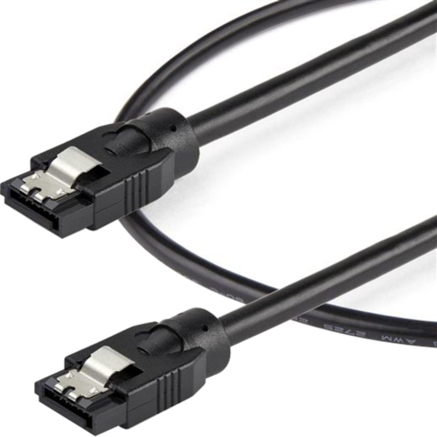 StarTech.com 0.6 m Round SATA Cable - Latching Connectors - 6Gbs SATA Cord - SATA Hard Drive Power Cable - (SATRD60CM) - 0.6 m round SATA cable with straight latching connections - Image 4