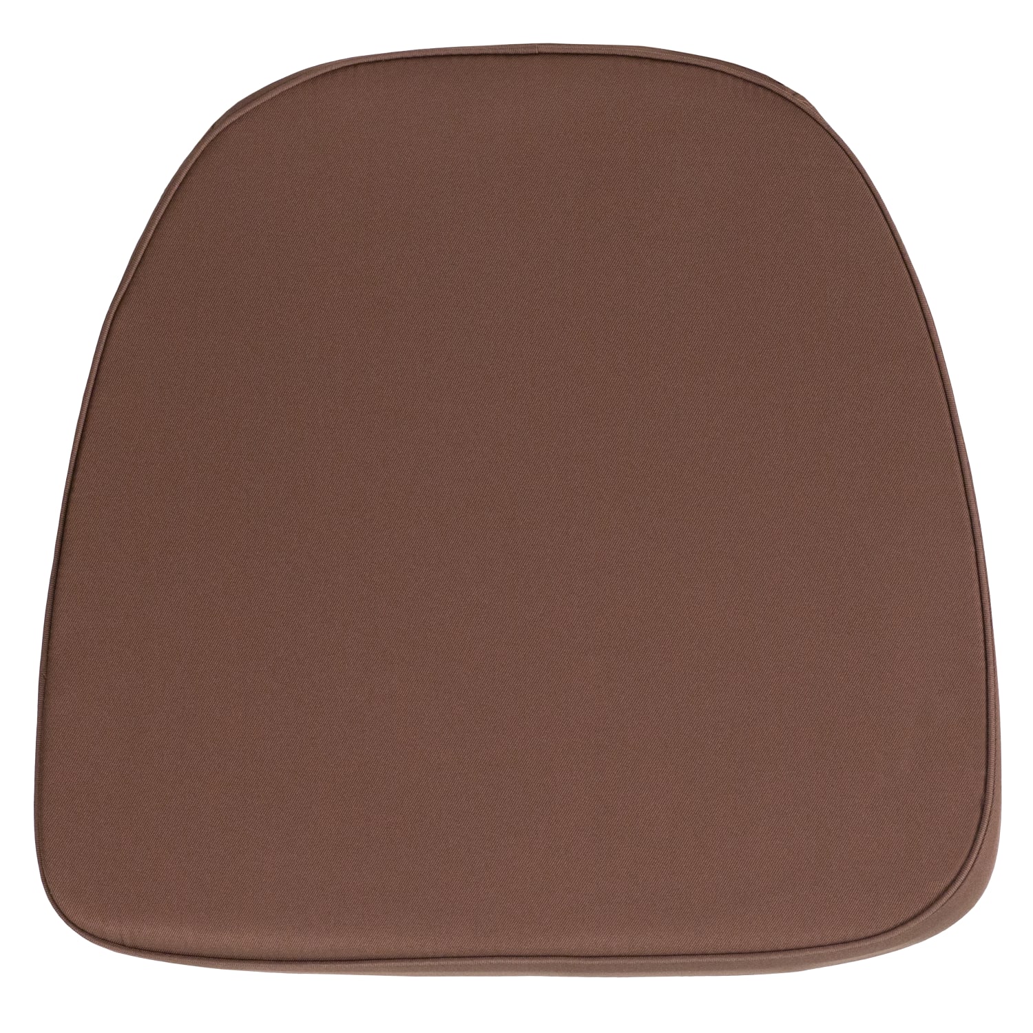 Flash Furniture Chiavari Cushion, Soft Fabric, 1-3/4inH x 16inW x 15-1/2inD, Brown