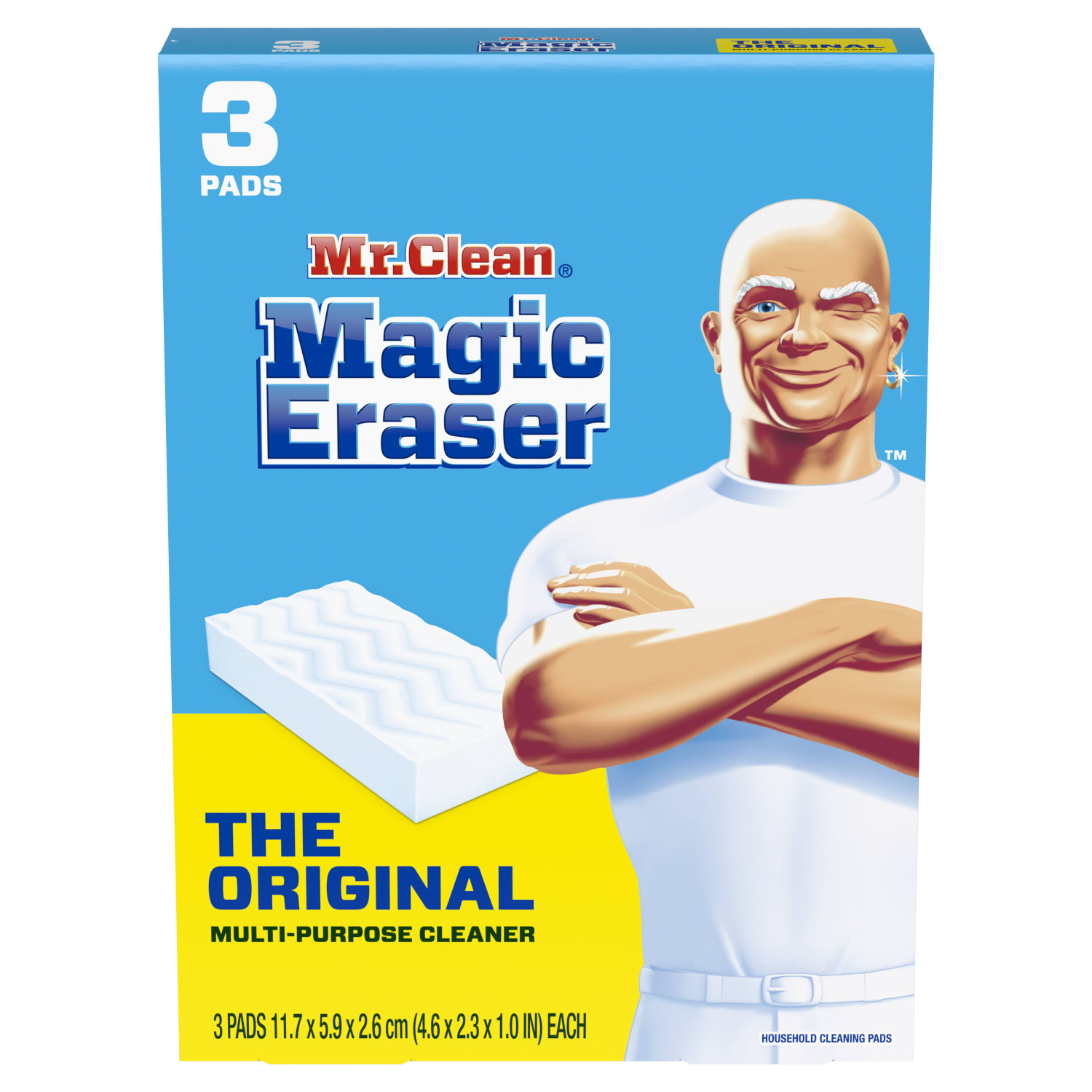 Mr. Clean Magic Eraser Sponges, Original, 3 Sponges Per Pack, Case Of 12 Packs - Image 6