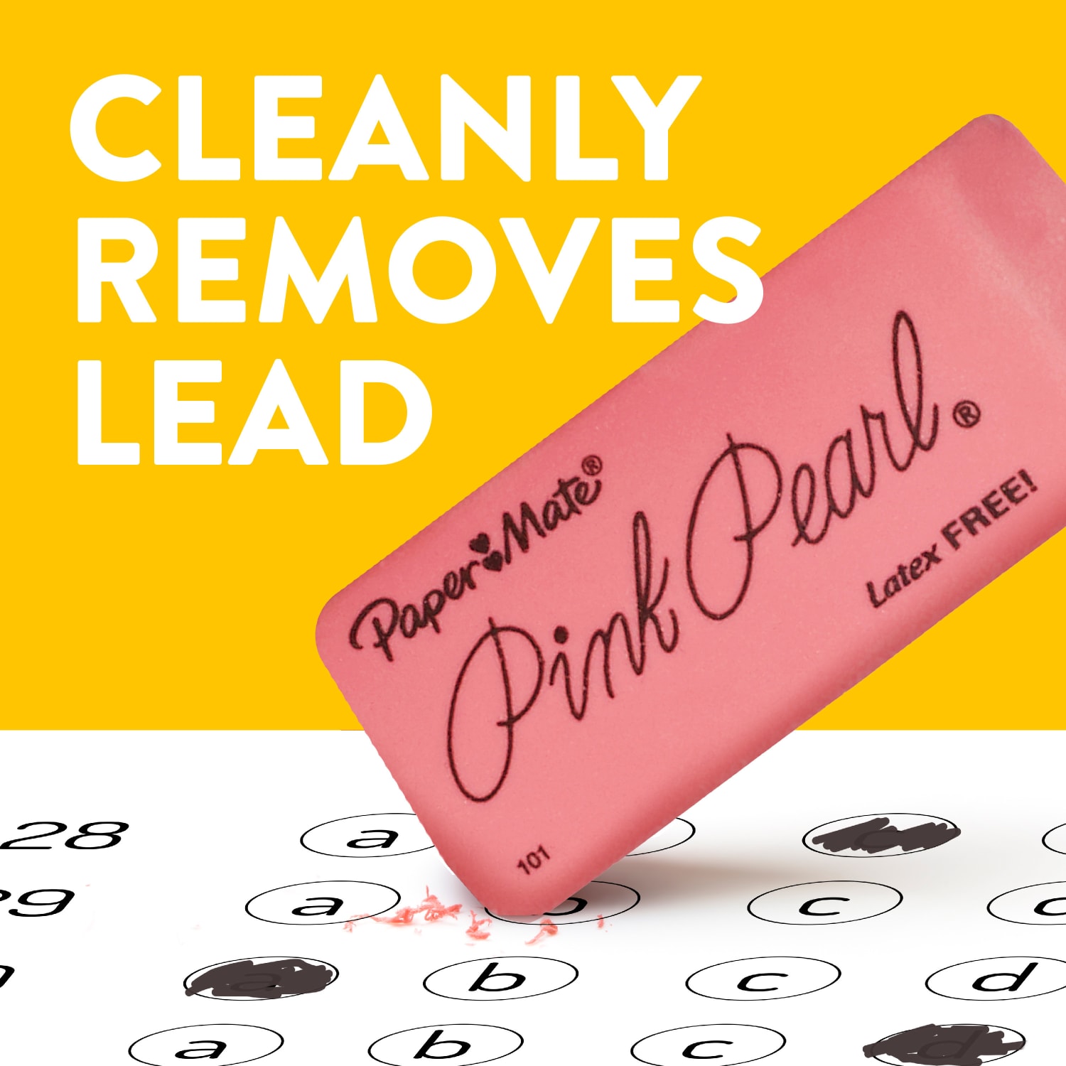 Paper Mate Pink Pearl Erasers, Medium, Box Of 24 - Image 5