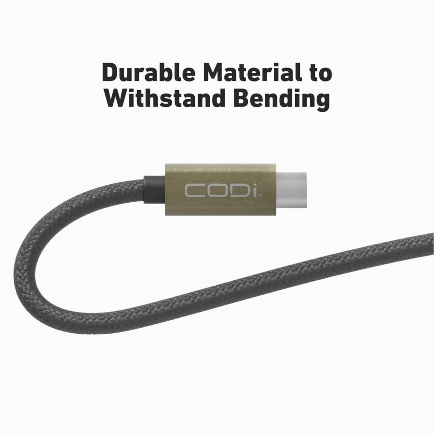 CODi USB-C to USB-C Charge & Sync Cable - 3ft Braided Nylon - Image 3
