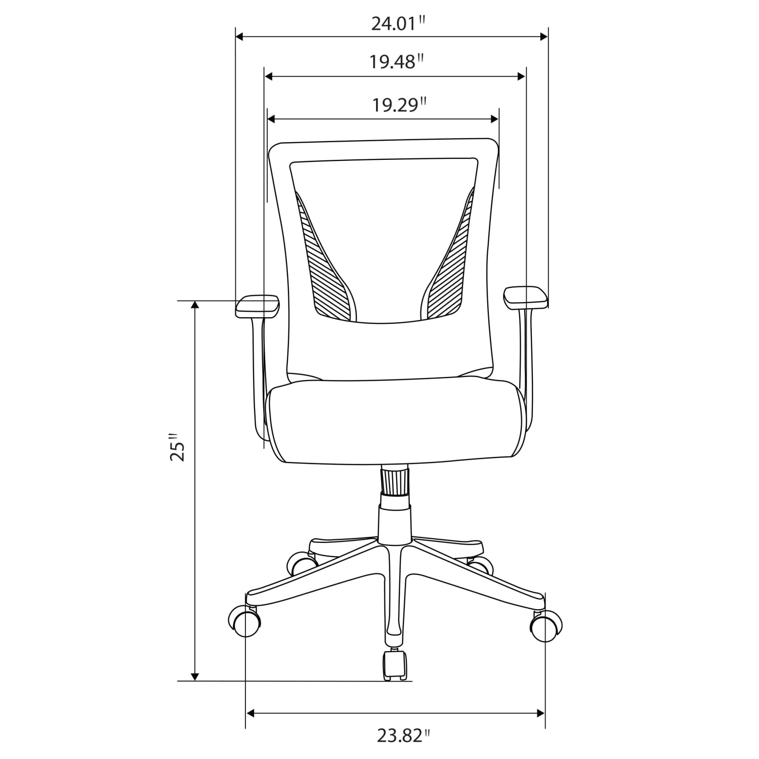 Brenton Studio® Radley Mesh Low-Back Task Chair, Blue/Black - Image 6