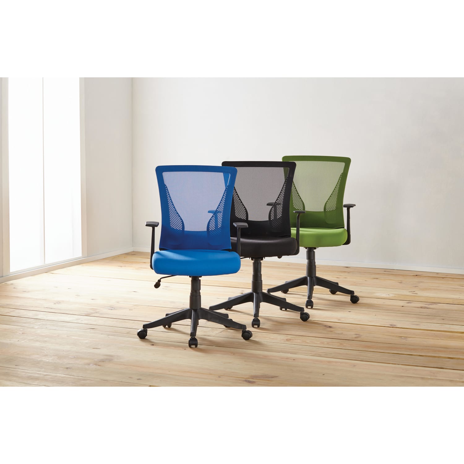 Brenton Studio® Radley Mesh Low-Back Task Chair, Blue/Black - Image 9