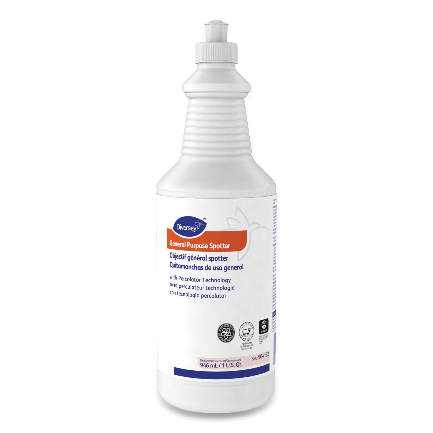 Diversey General Purpose Spotter, Floral Scent, Liquid, 1 qt Squeeze Bottle, 6/Carton - Image 4
