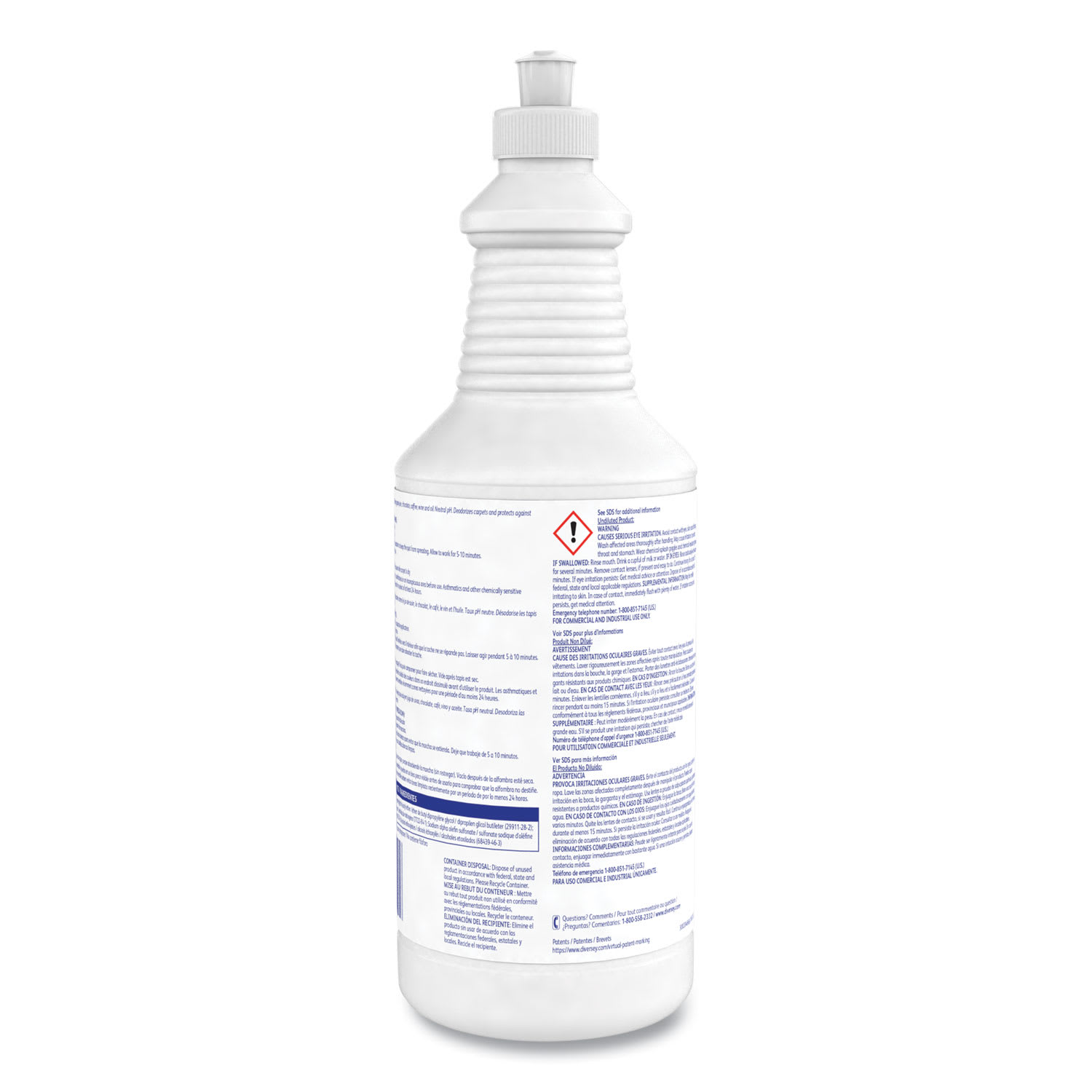 Diversey General Purpose Spotter, Floral Scent, Liquid, 1 qt Squeeze Bottle, 6/Carton - Image 5