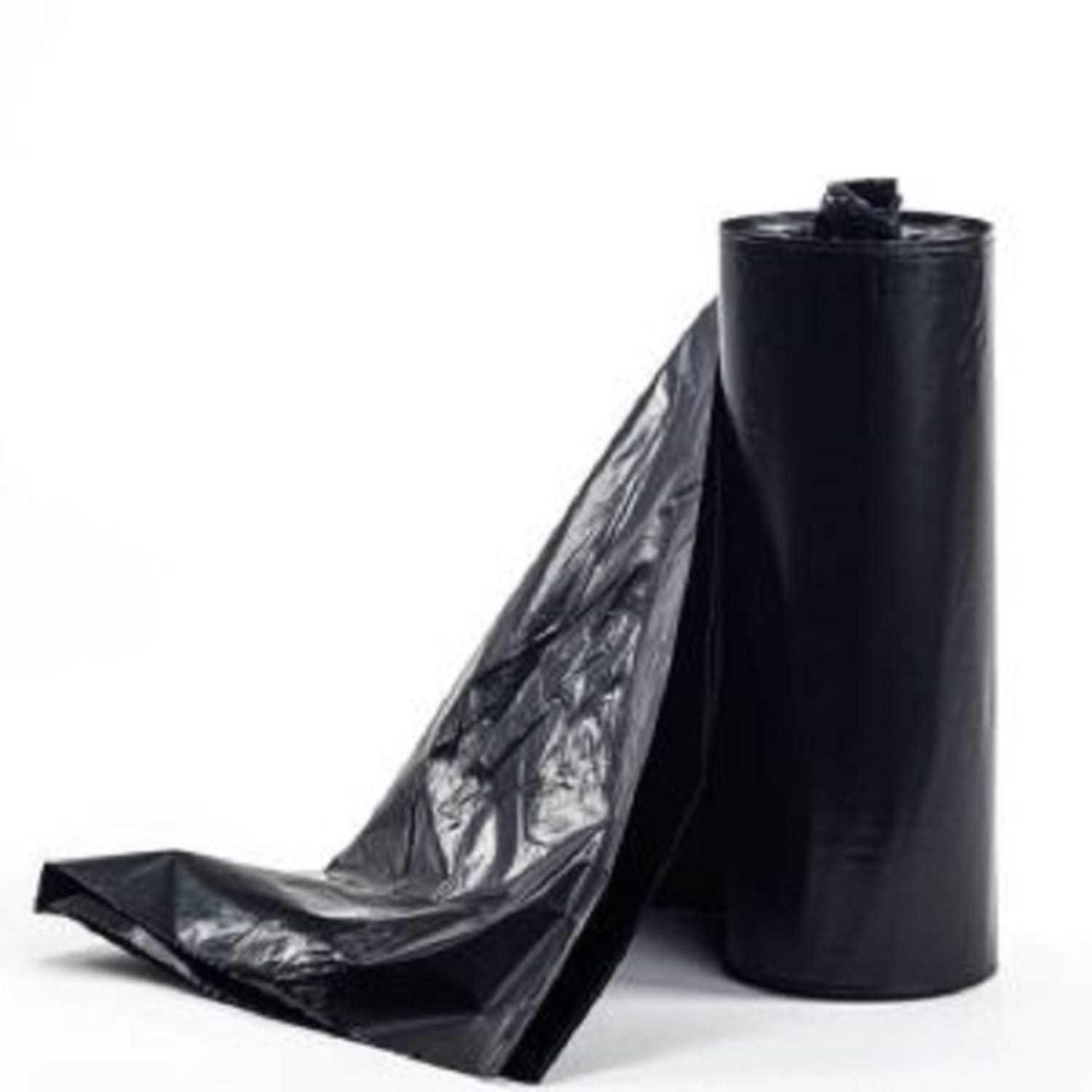 MultiPlast Systems Low Density Can Liners, 40 Gallon, 40 x 46 , 20% Recycled, Black, 10 Bags Per Pack, Case Of 10 Packs