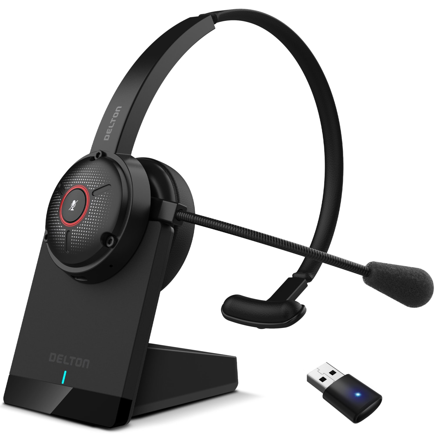Delton 50X Wireless Noise Canceling Computer Headset, Black, Total Qty 1
