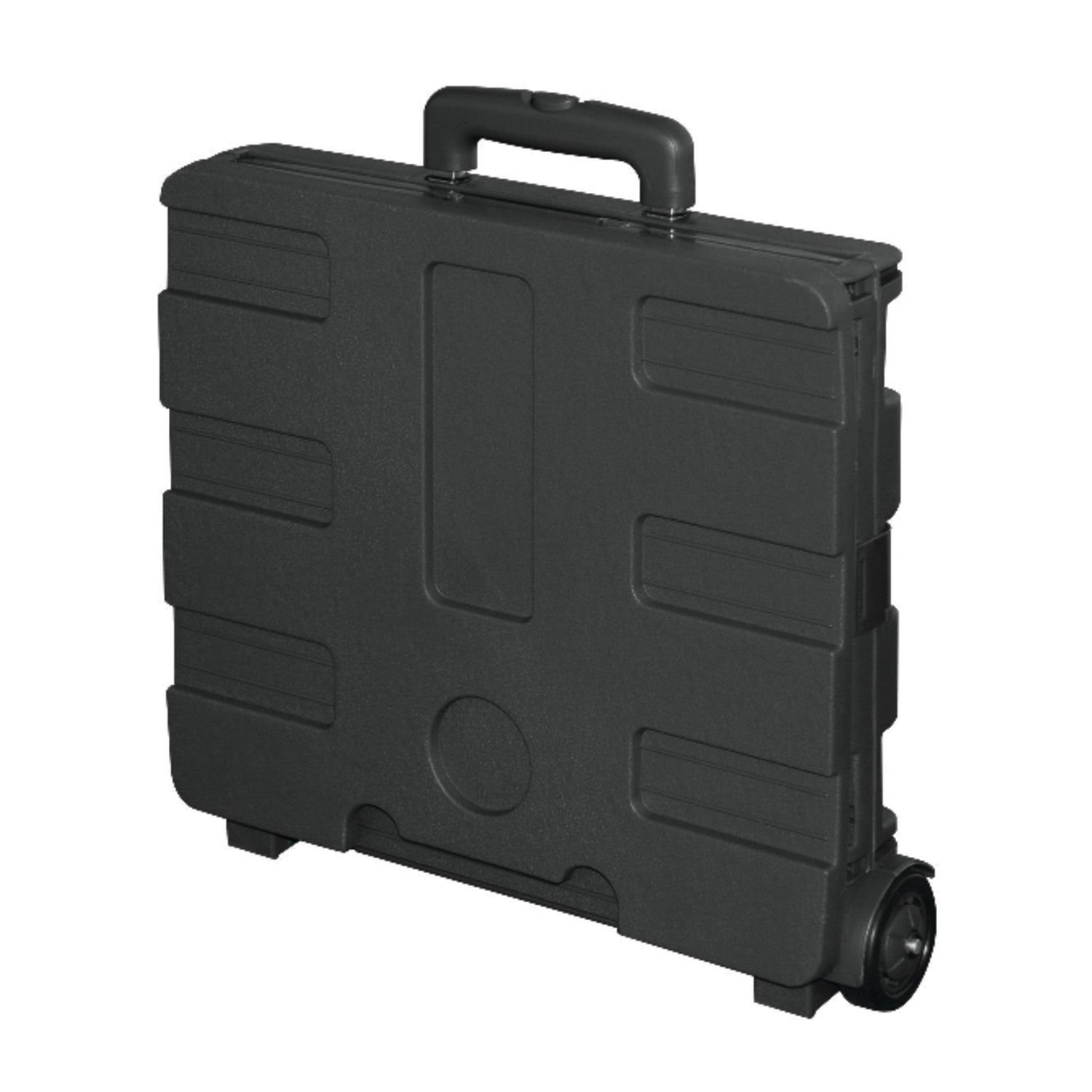 Office Depot Brand Mobile Folding Cart With Lid, 16inH x 18inW x 15inD, Black - Image 3