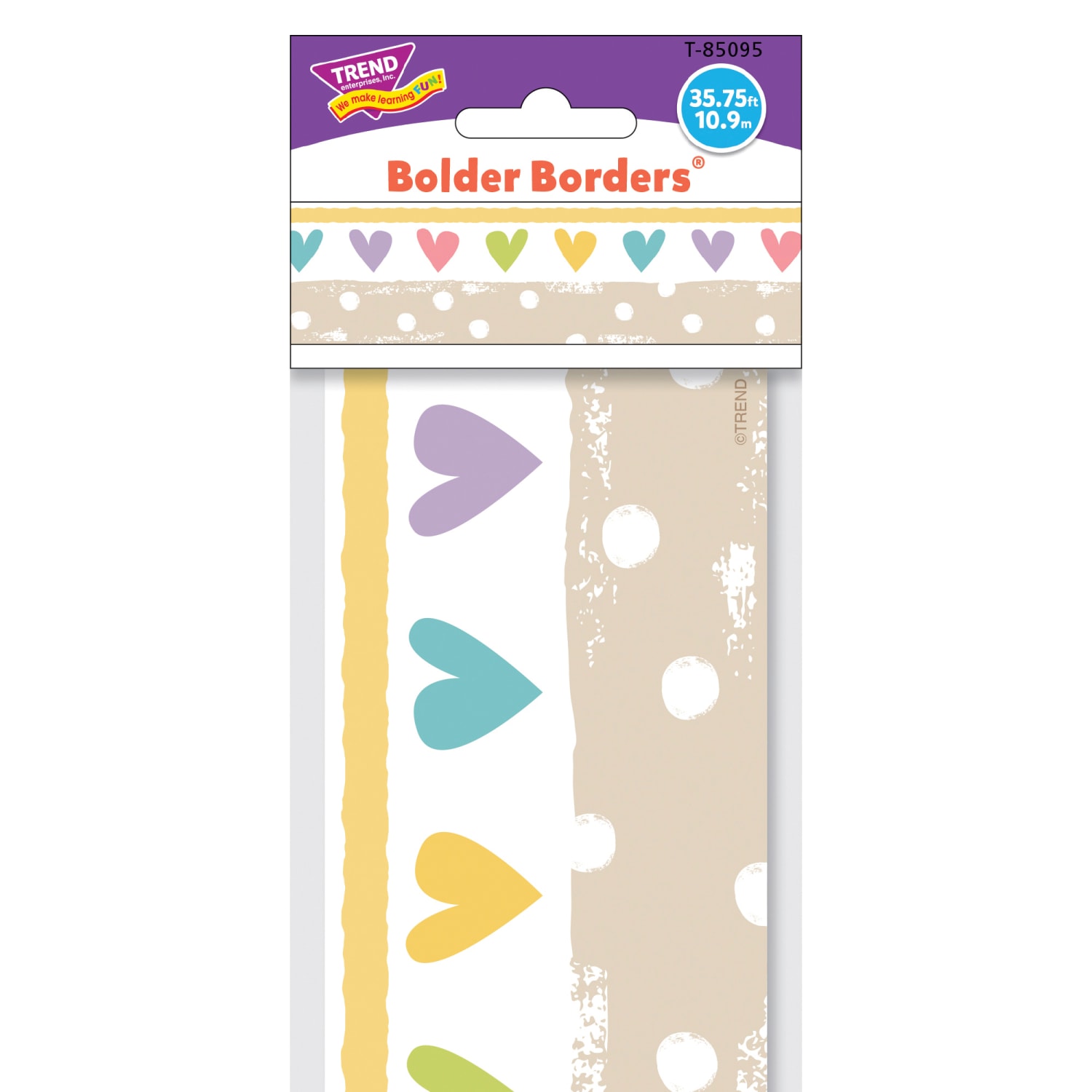 Trend Bolder Border Packs, 35-3/4in x 2-3/4in, Take Heart, Set Of 6 Packs - Image 4