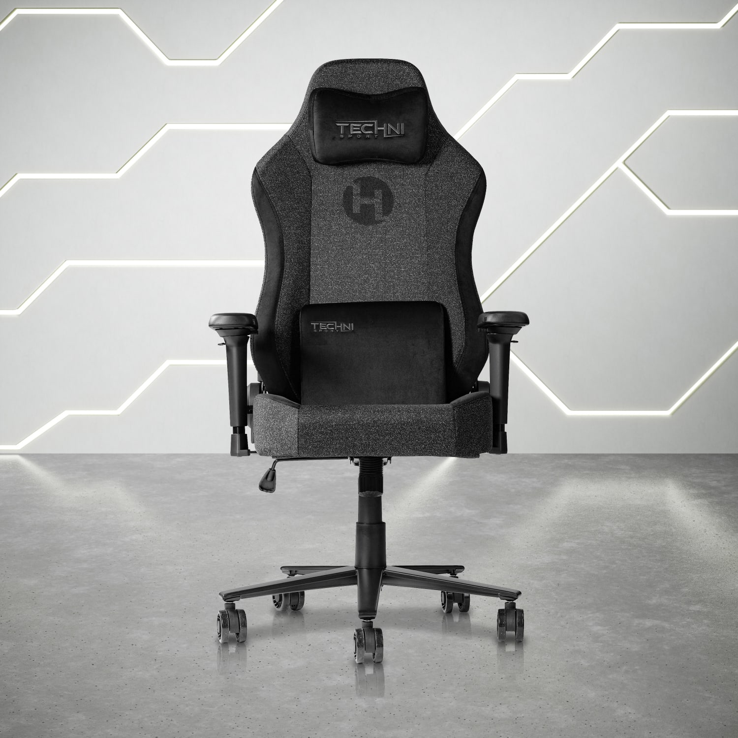 Techni Sport Orion Series Ergonomic Fabric Computer Gaming Chair, Black - Image 6