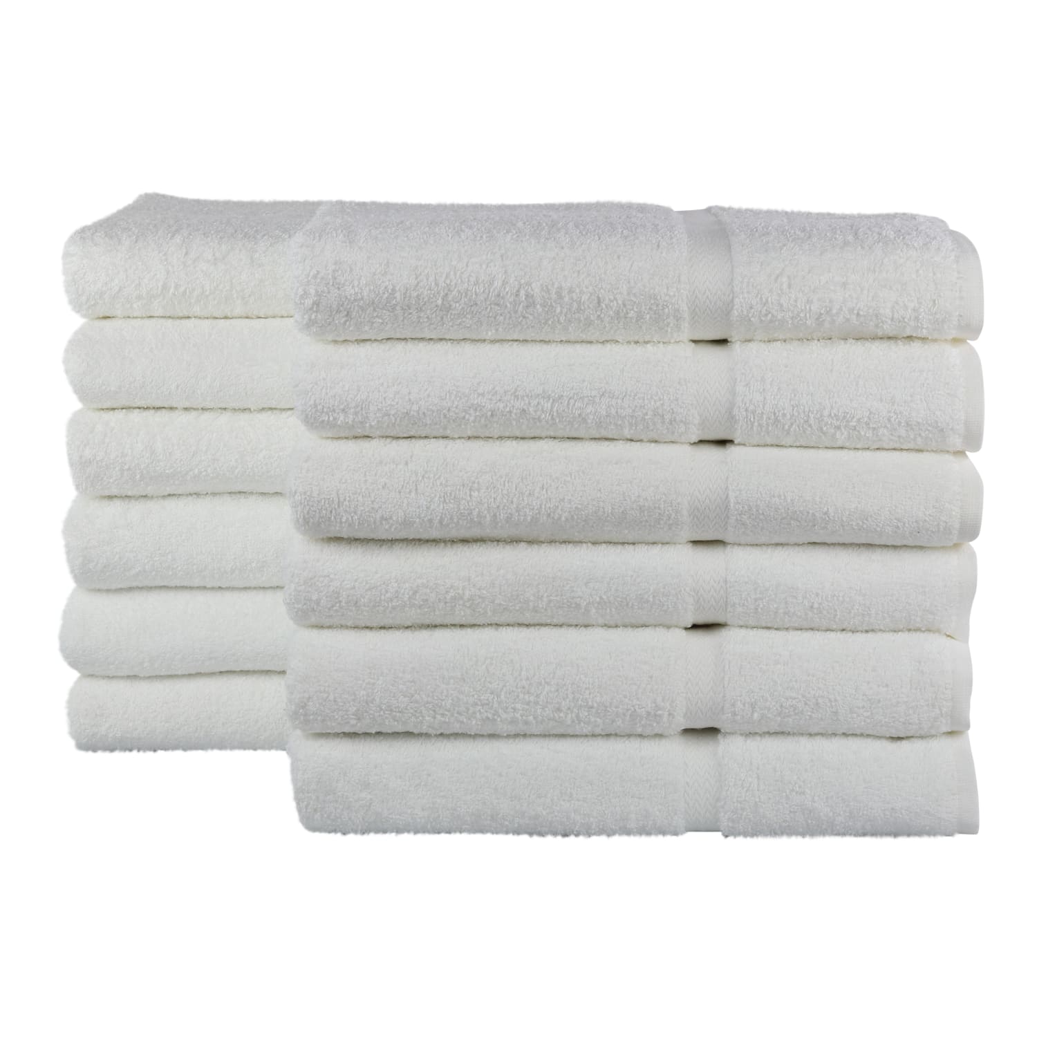 1888 Mills Crown Touch Bath Towels, 27in x 54in, White, Case of 48
