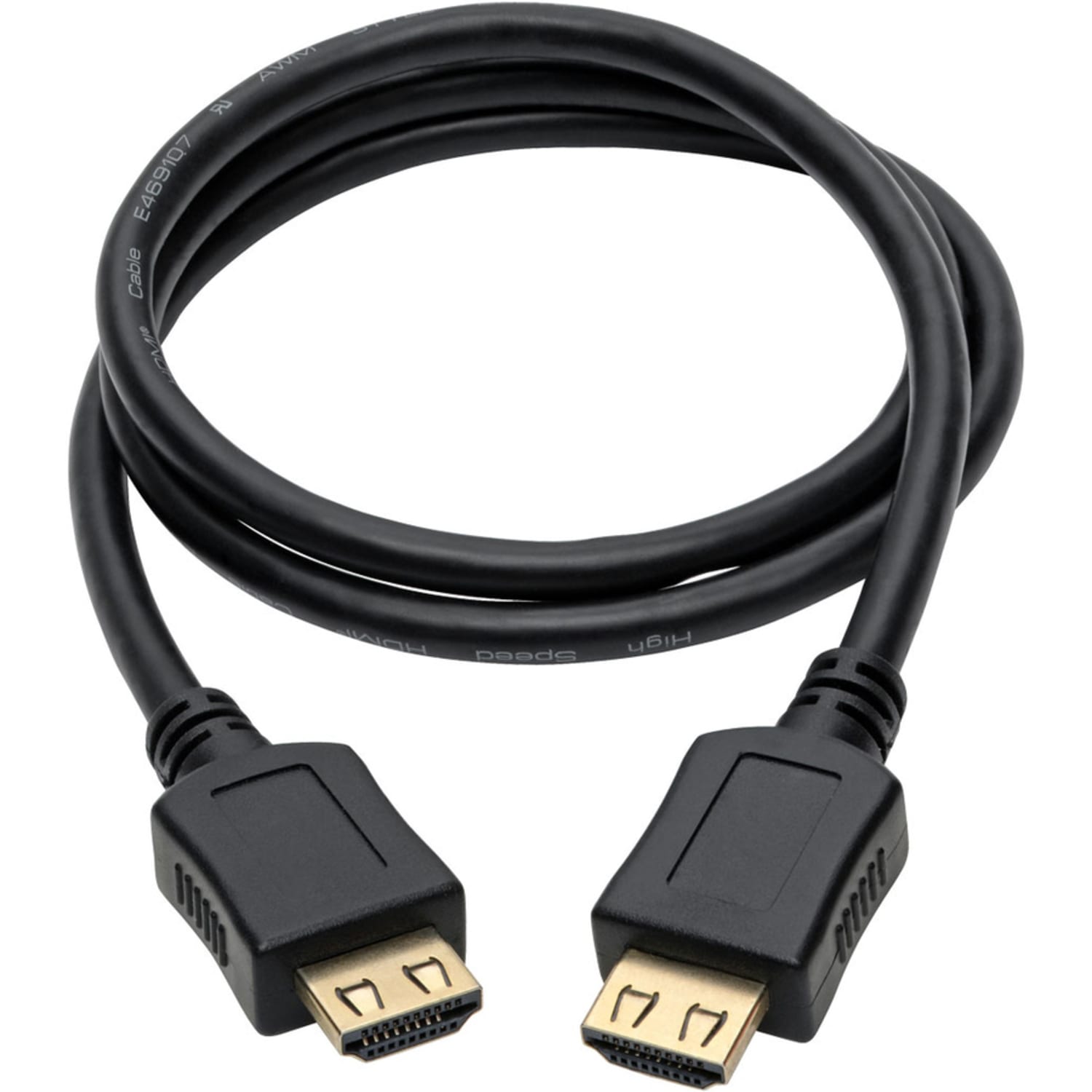 Eaton Tripp Lite Series High-Speed HDMI Cable, Gripping Connectors, 4K (M/M), Black, 3 ft. (0.91 m) - HDMI  - P568003BKGRP - Image 3