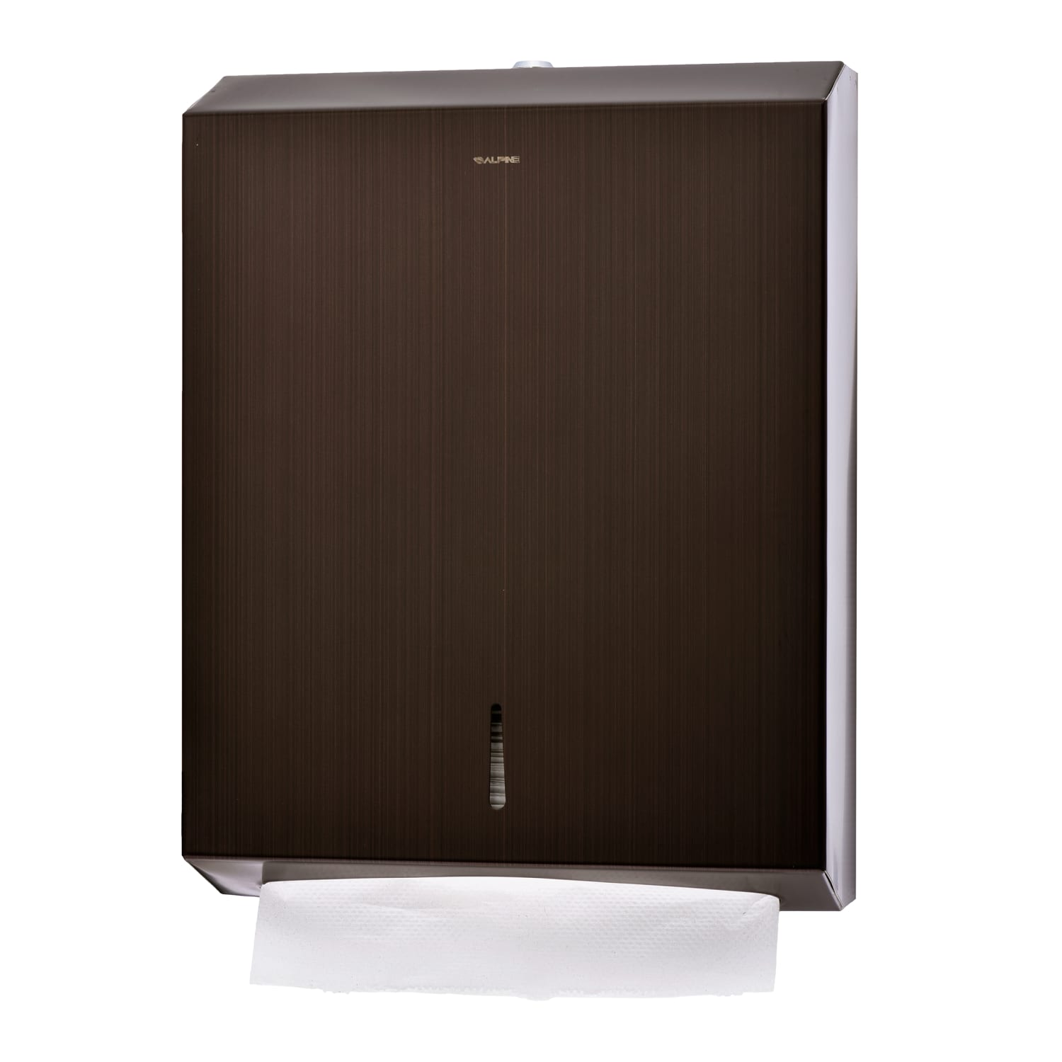 Alpine Industries Brushed Stainless Steel C-Fold/Multi-Fold Paper Towel Dispensers, Bronze, Pack Of 2 Dispensers - Image 3